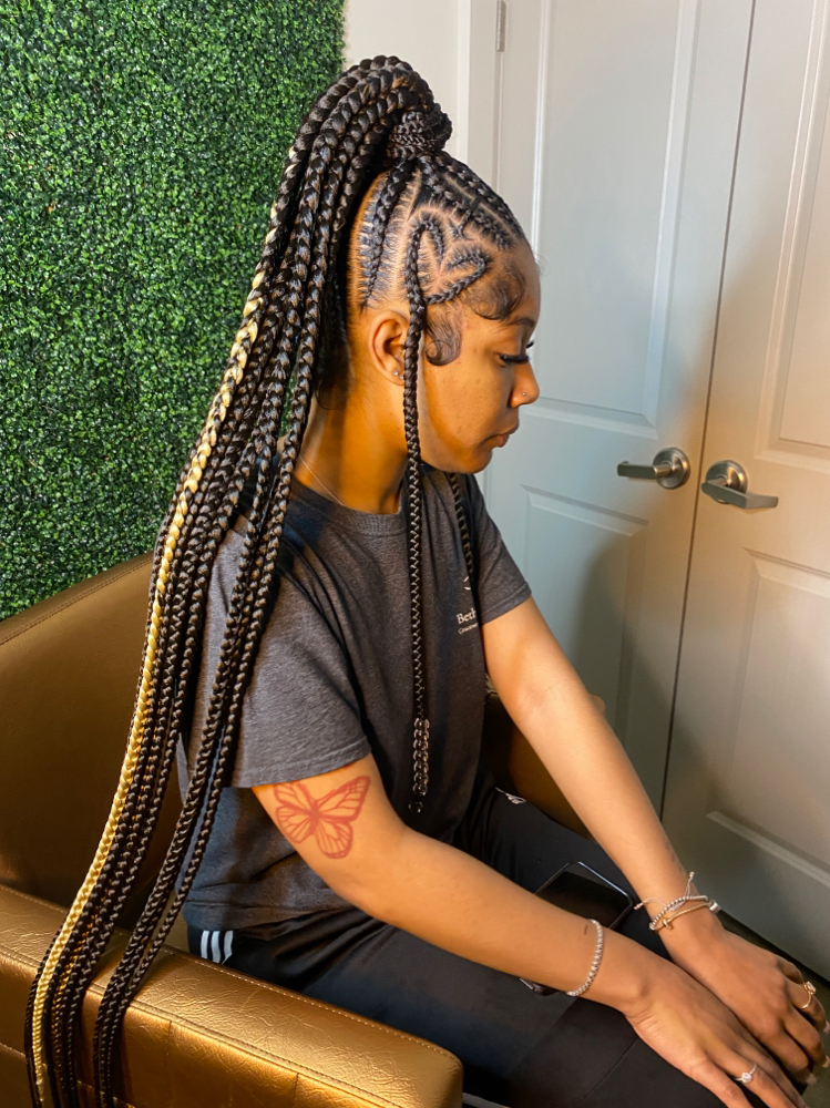 large stitch braid ponytail