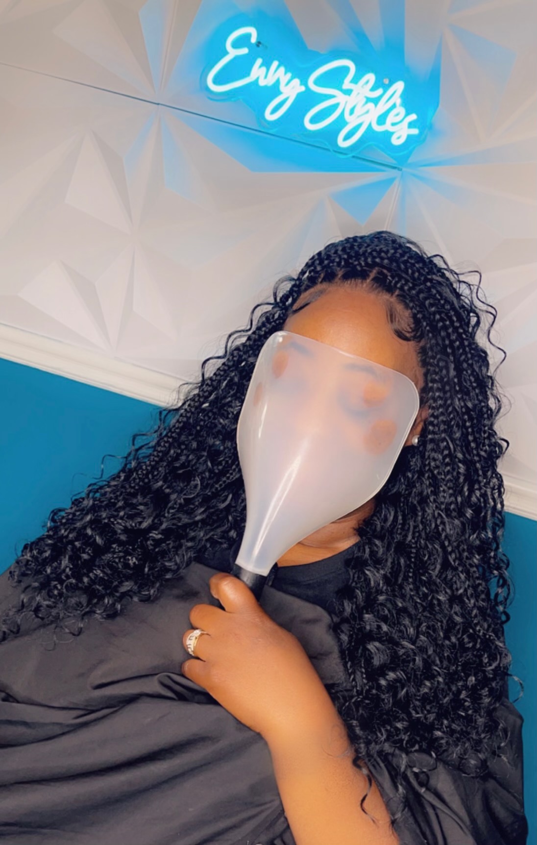 Boho Knotless Braids with frontal