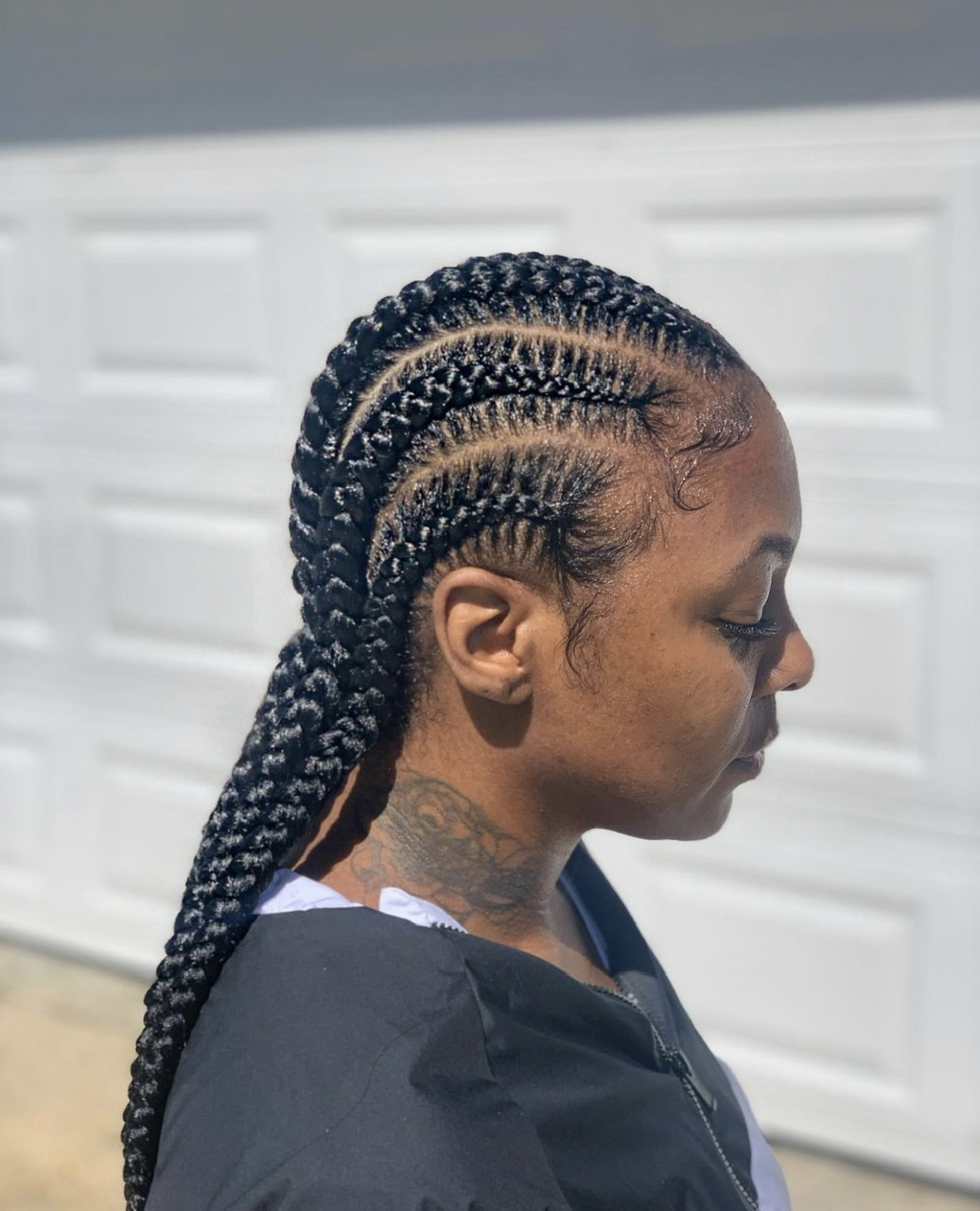 Feed In Straight Back (6-10 Braids)