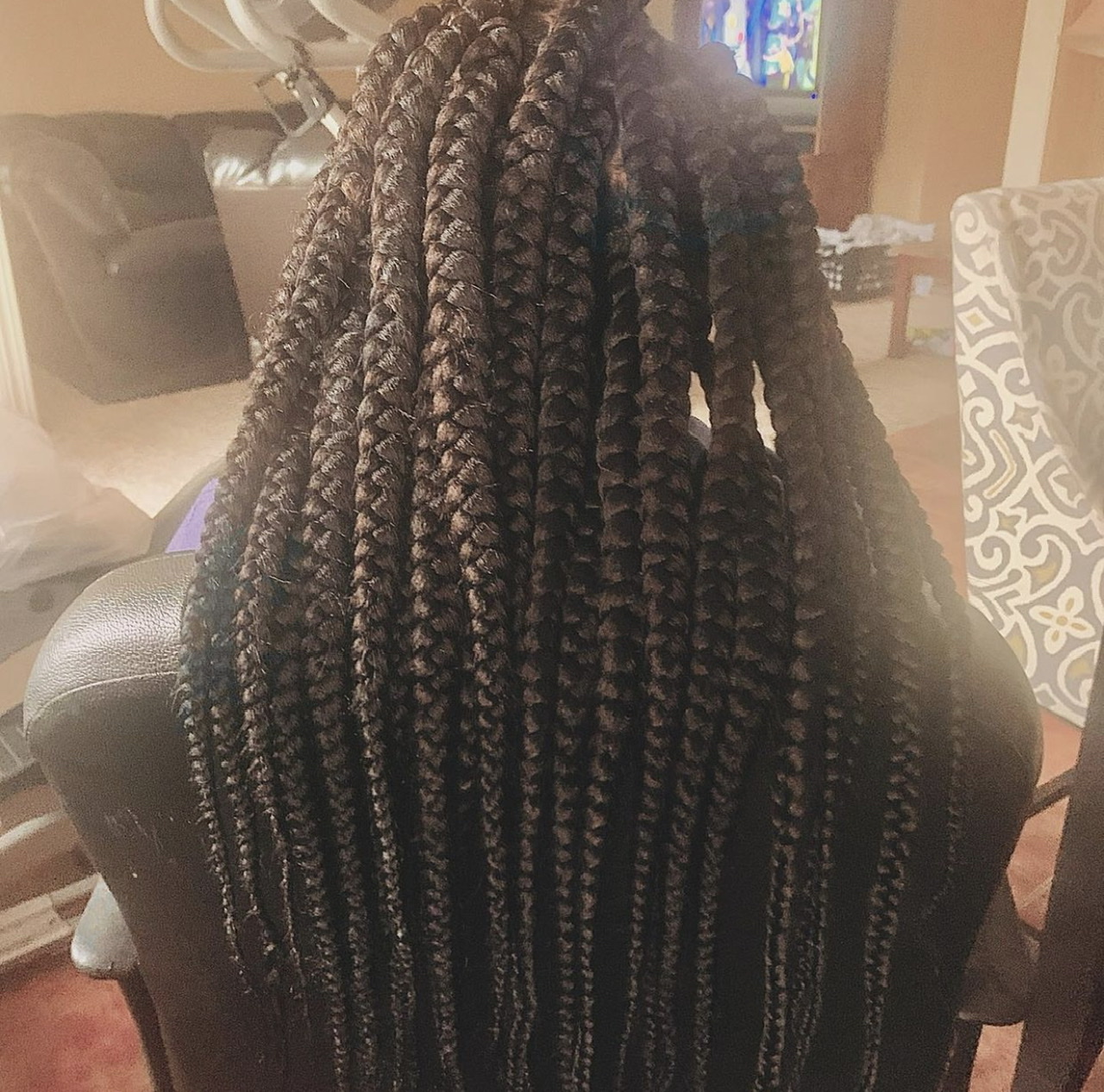 Large Box Braids (Standard Mid-Back Length)
