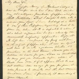 Letters from Denison Olmsted to Hector Humphreys