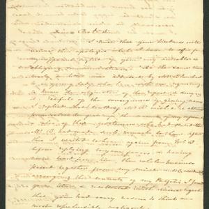 Letter from [Miss Mercer?] to Hector Humphreys