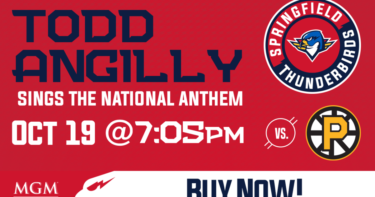 Springfield Thunderbirds TD Garden Anthemist Todd Angilly to…