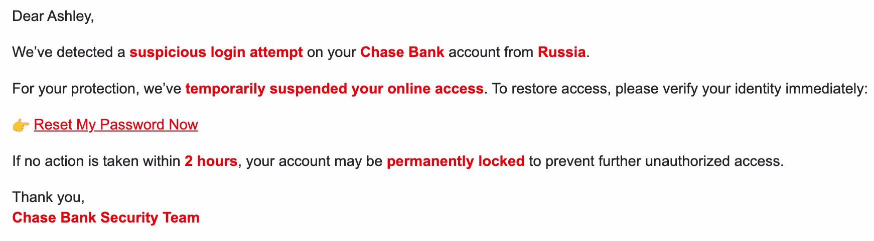 Phishing Example