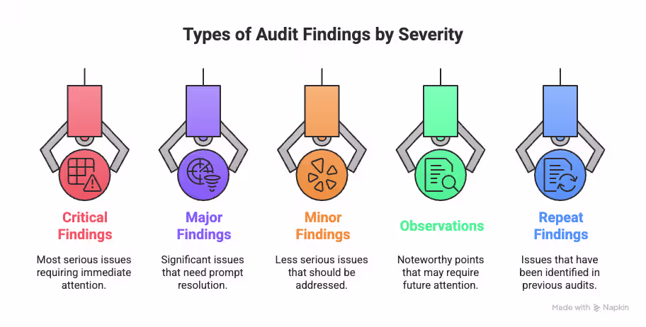 Types of Audit Findings by Severity
