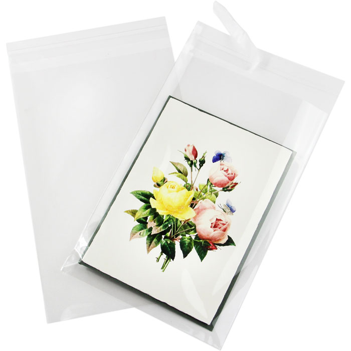 Cellophane Bags 4 1/8 x 9 1/2, Adhesive Seal 1.6 mil