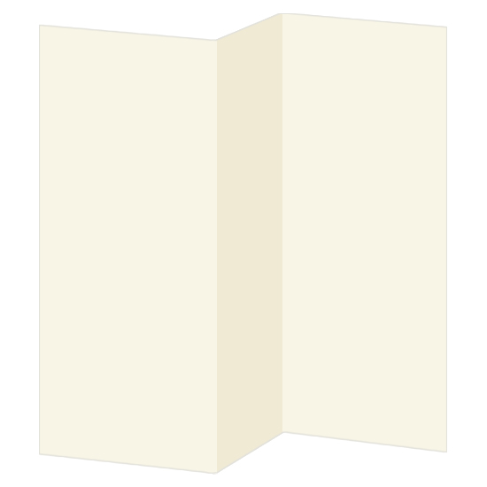 Plain Invitation, Program, Trifold, Ecru Cardstock, 65lb
