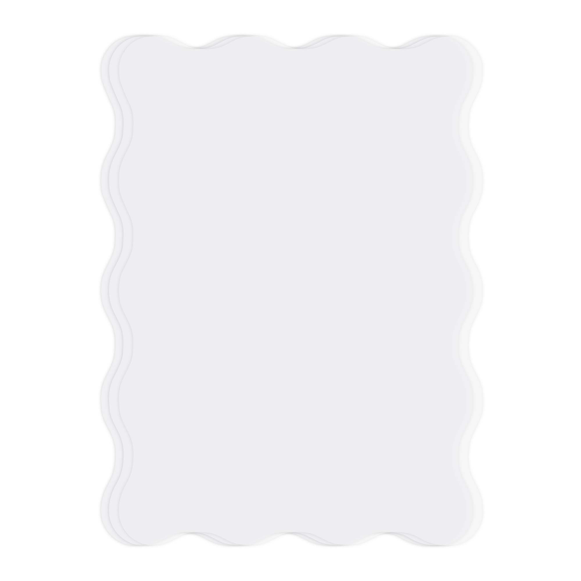 Fluorescent White Translucent Vellum Wavy Edge Invitation Card - A2 (4 1/4 x 5 1/2) Gmund Colors Transparent 54lb