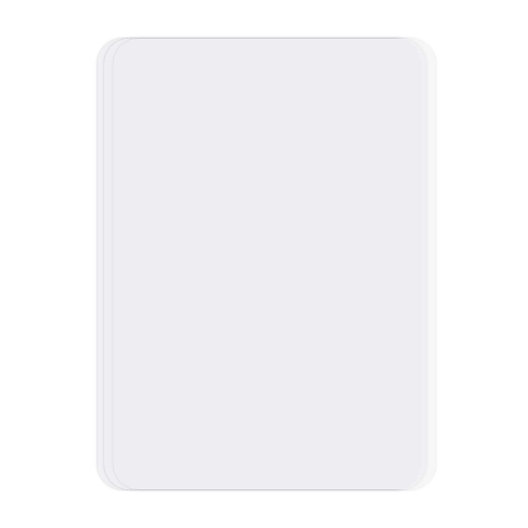 Fluorescent White Translucent Vellum Rounded Edge Invitation Card - A2 (4 1/4 x 5 1/2) Gmund Colors Transparent 54lb