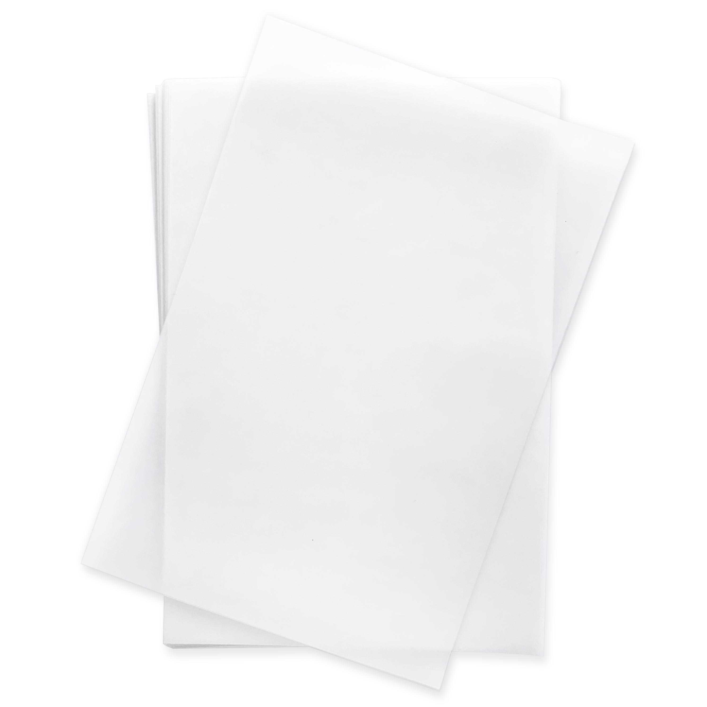 Fluorescent White Translucent Cardstock - 5 1/2 x 8 1/2 A9, 54lb Colors Transparent