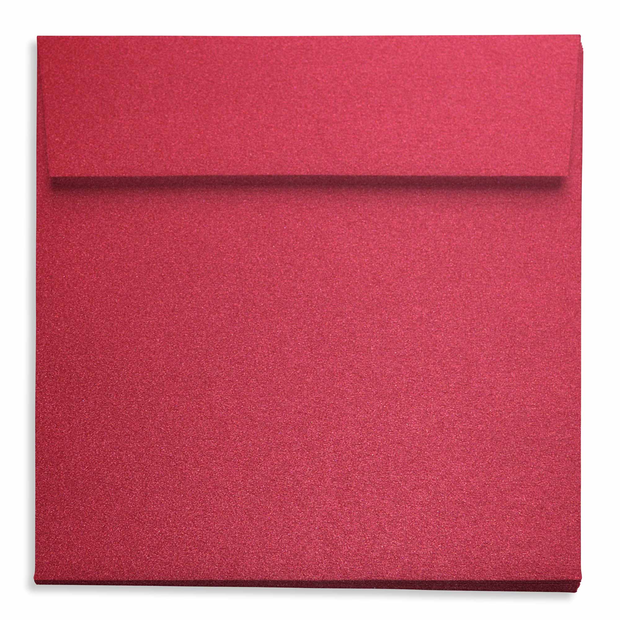 Red Lacquer Square Envelopes - 5 1/2 x 5 1/2 Curious Metallics 80T
