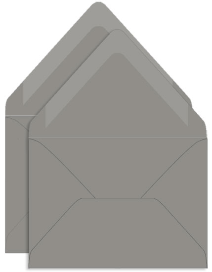 Cobblestone Gray Double Envelopes - A7 Gmund Colors Matt 5 1/4 x 7 1/4 Euro Flap 81T