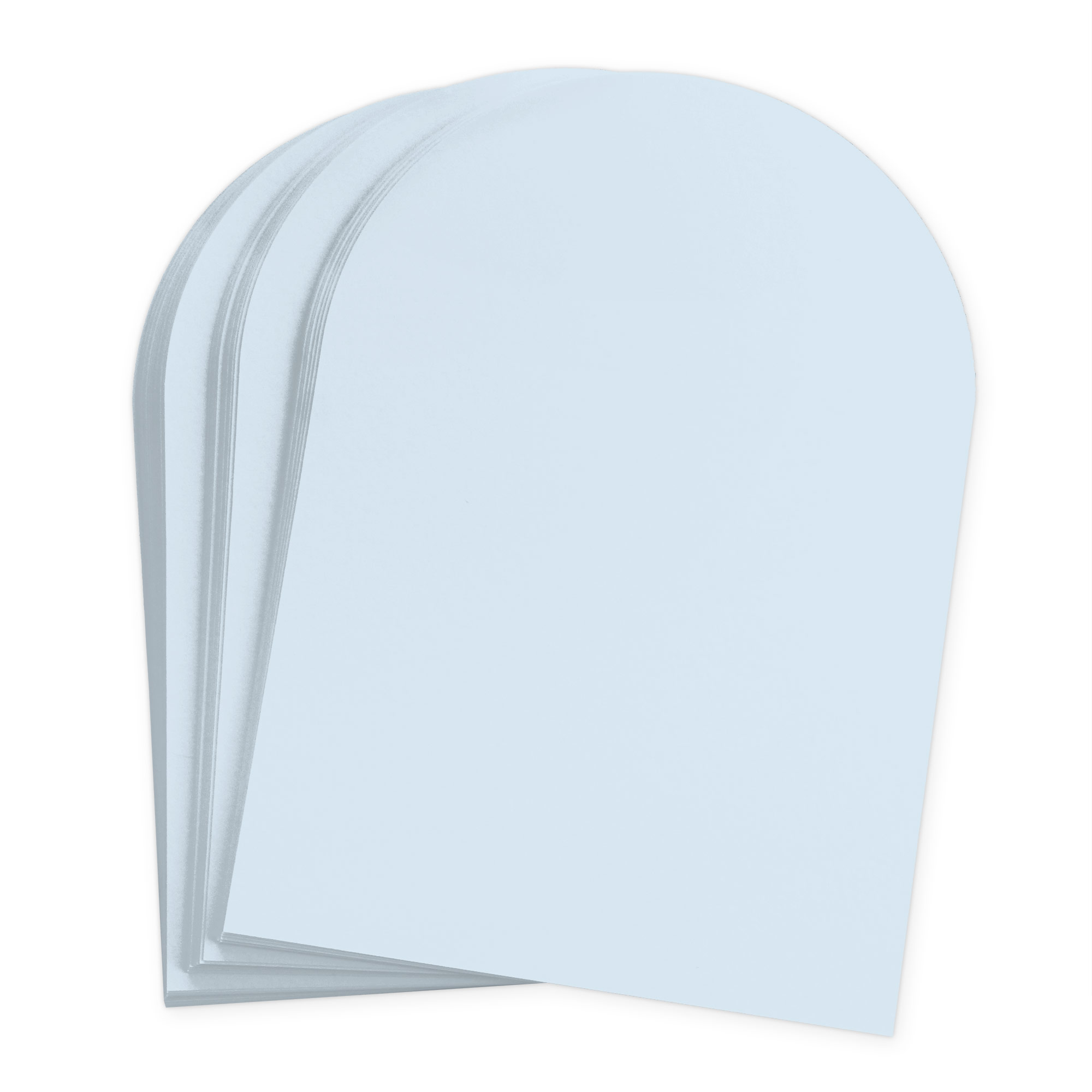 Cotton Gentlemen Blue Arch Shaped Card - A2 4 1/4 x 5 1/2 111C