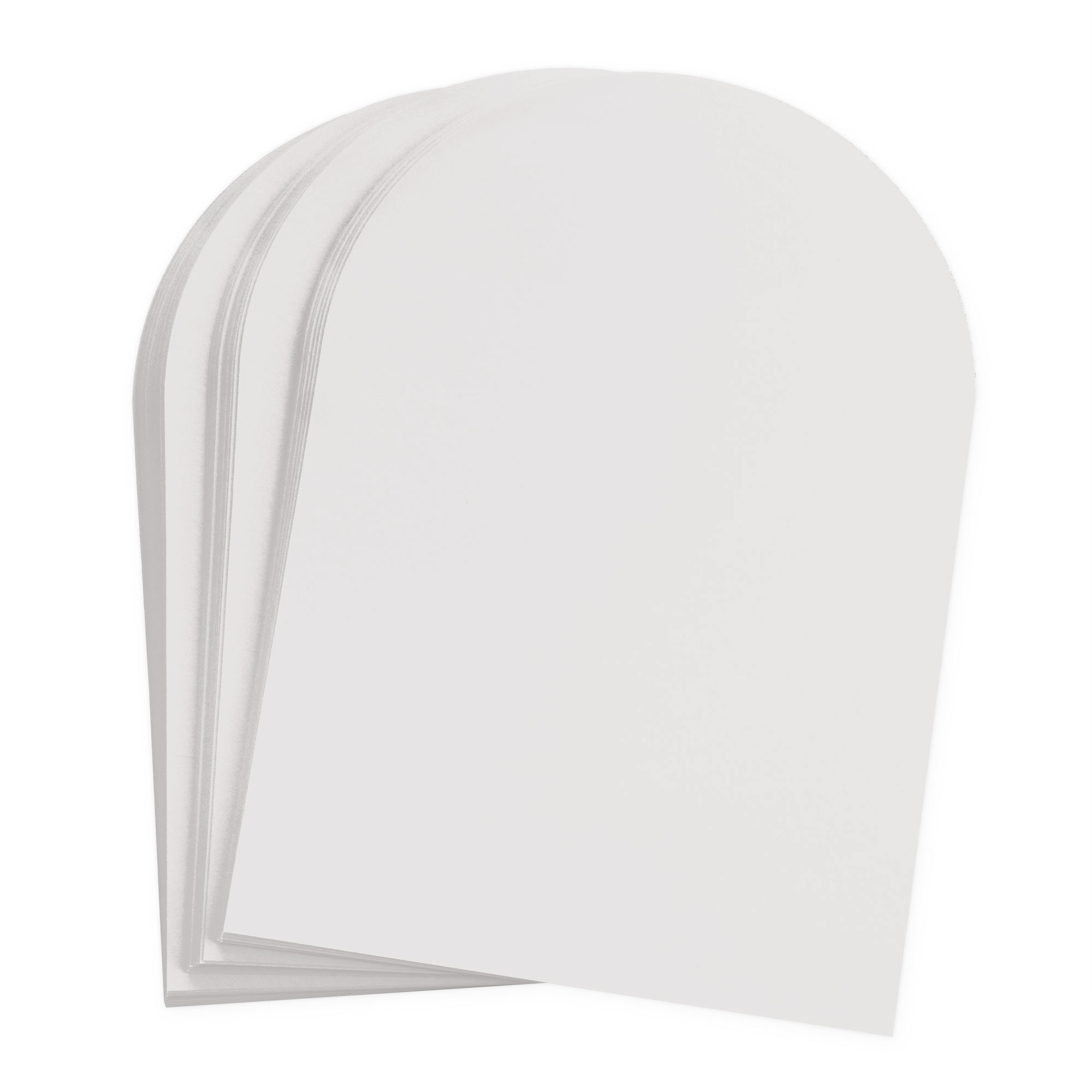 Cotton New Grey Arch Shaped Card - A7 5 x 7 111C