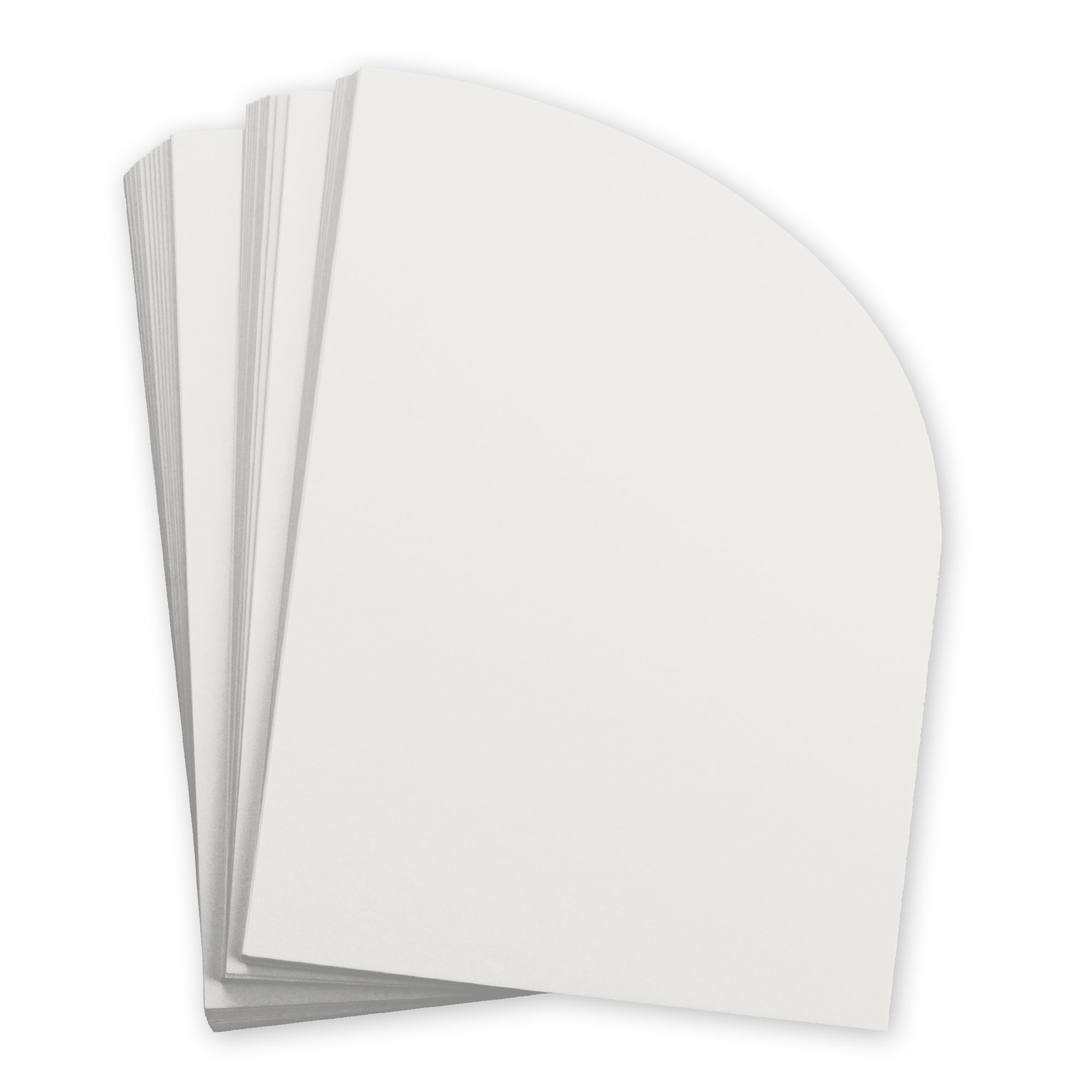 Cotton Wedding White Half Arch Shaped Card - A2 4 1/4 x 5 1/2 111C