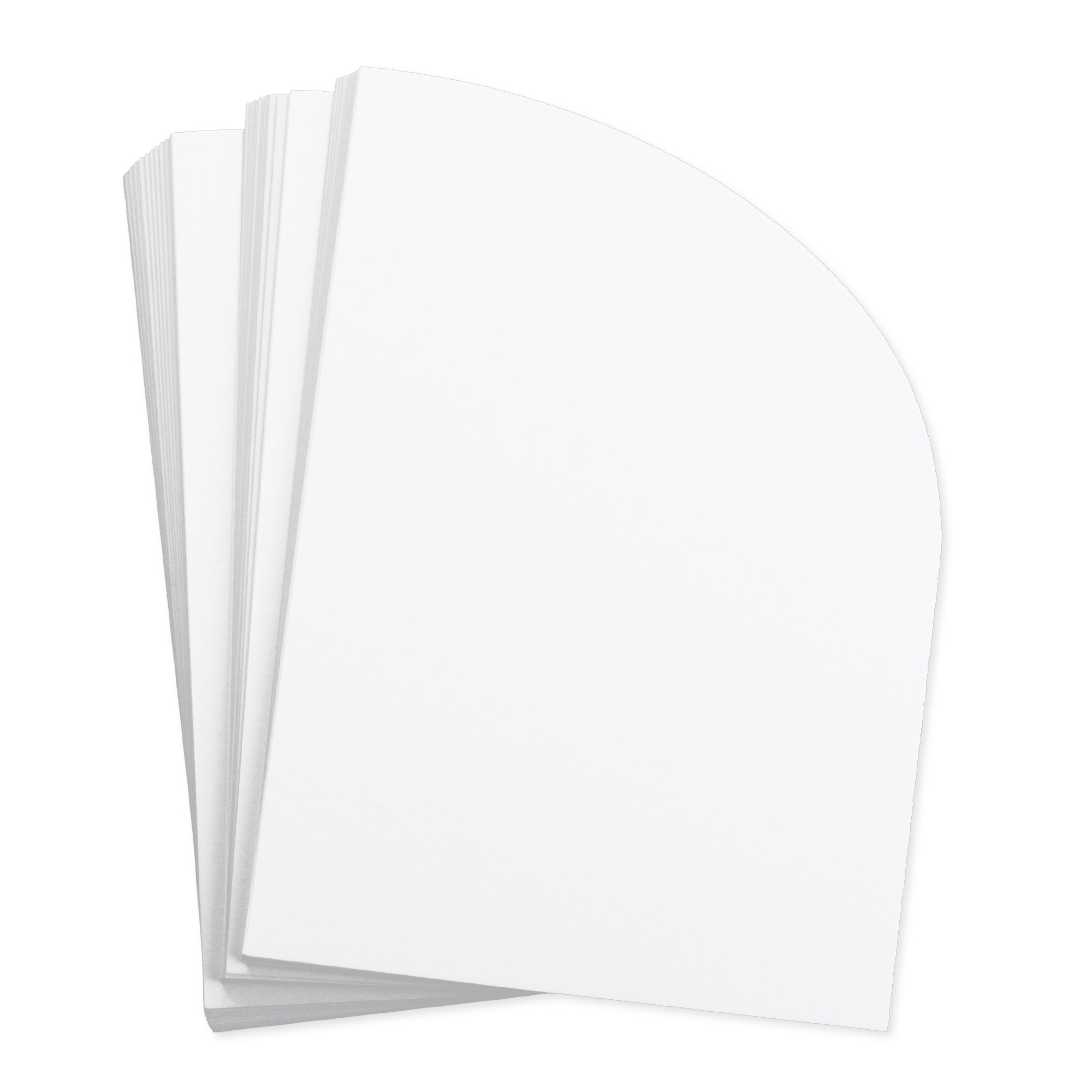 Cotton Max White Half Arch Shaped Card - A2  4 1/4 x 5 1/2 111C