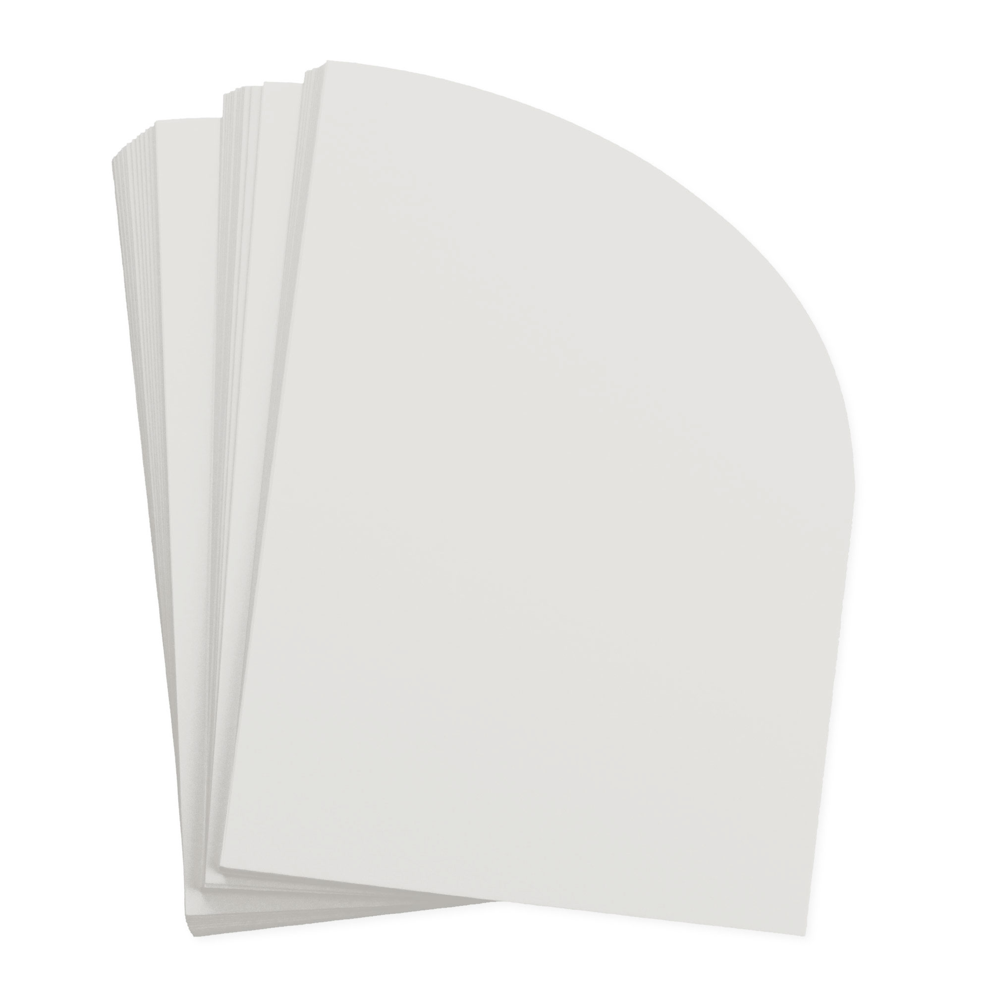 Cotton New Grey Half Arch Shaped Card - A7 5 x 7 111C