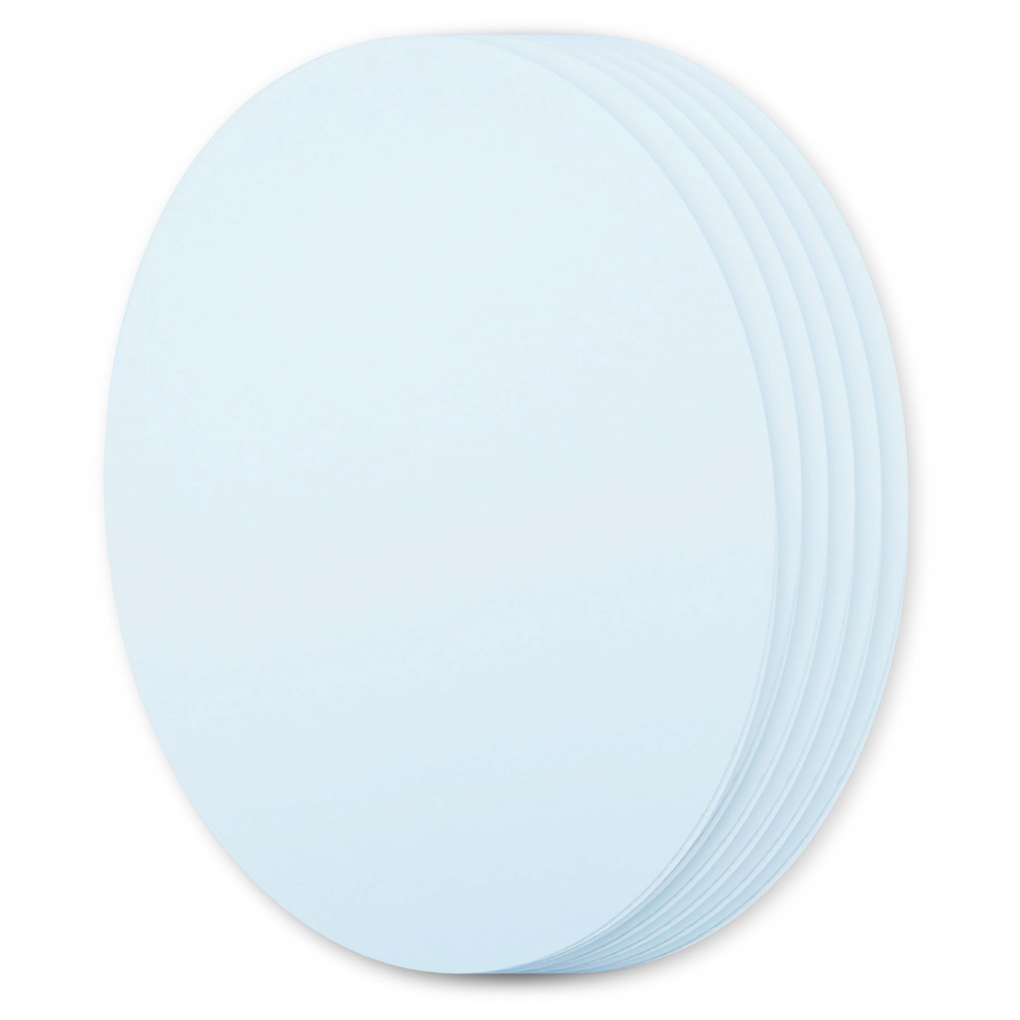 Cotton Gentlemen Blue Oval Invitation Card - A2 4 x 5 1/2 111C