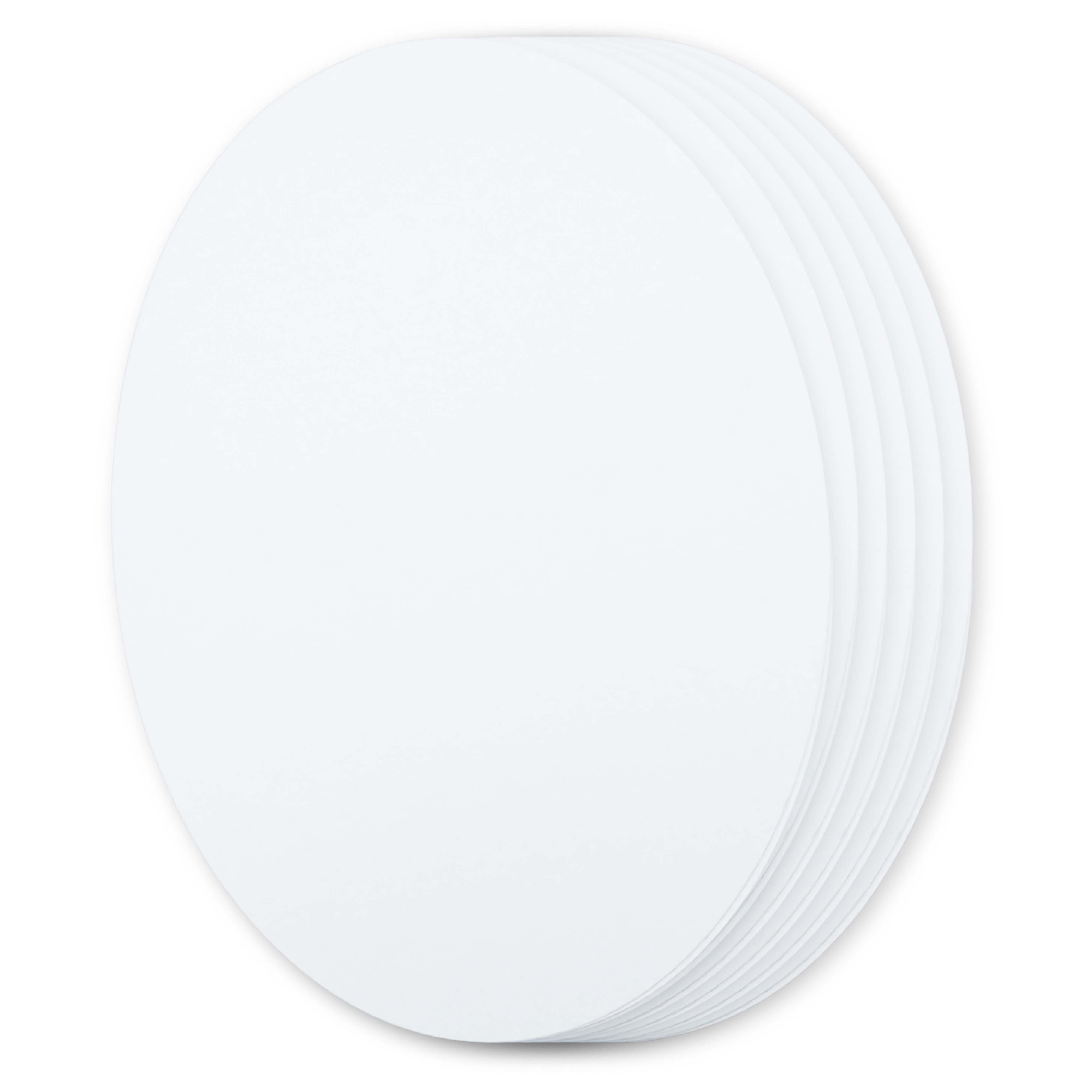 Cotton Max White Oval Invitation Card - A2 4 x 5 1/2 111C