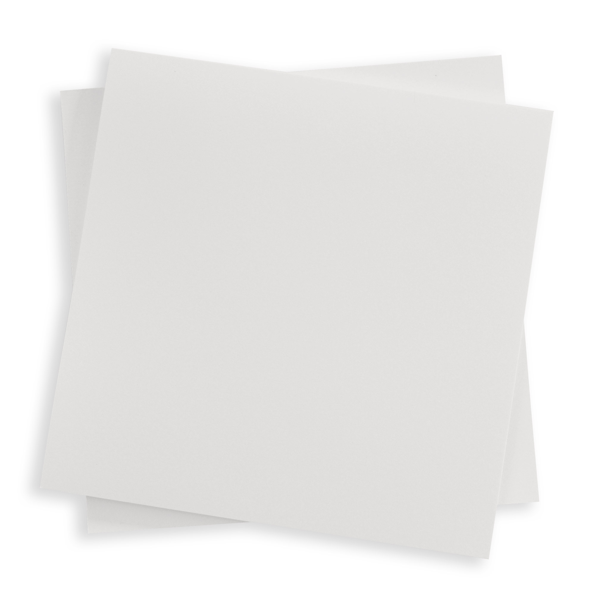 New Grey Square Flat Card - 5 1/4 x 5 1/4 Gmund Cotton 111C