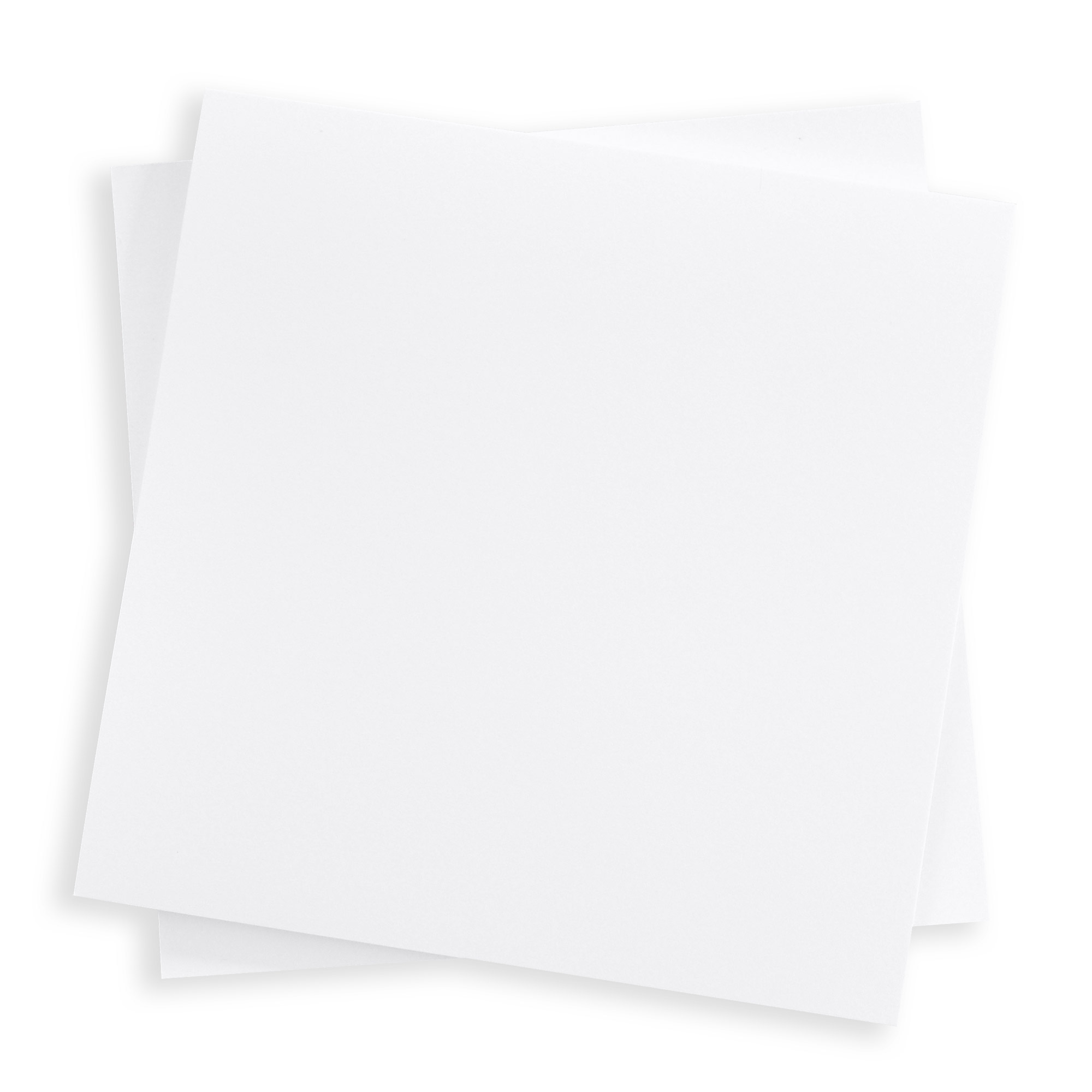 Max White Square Flat Card - 6 1/4 x 6 1/4 Gmund Cotton 111C