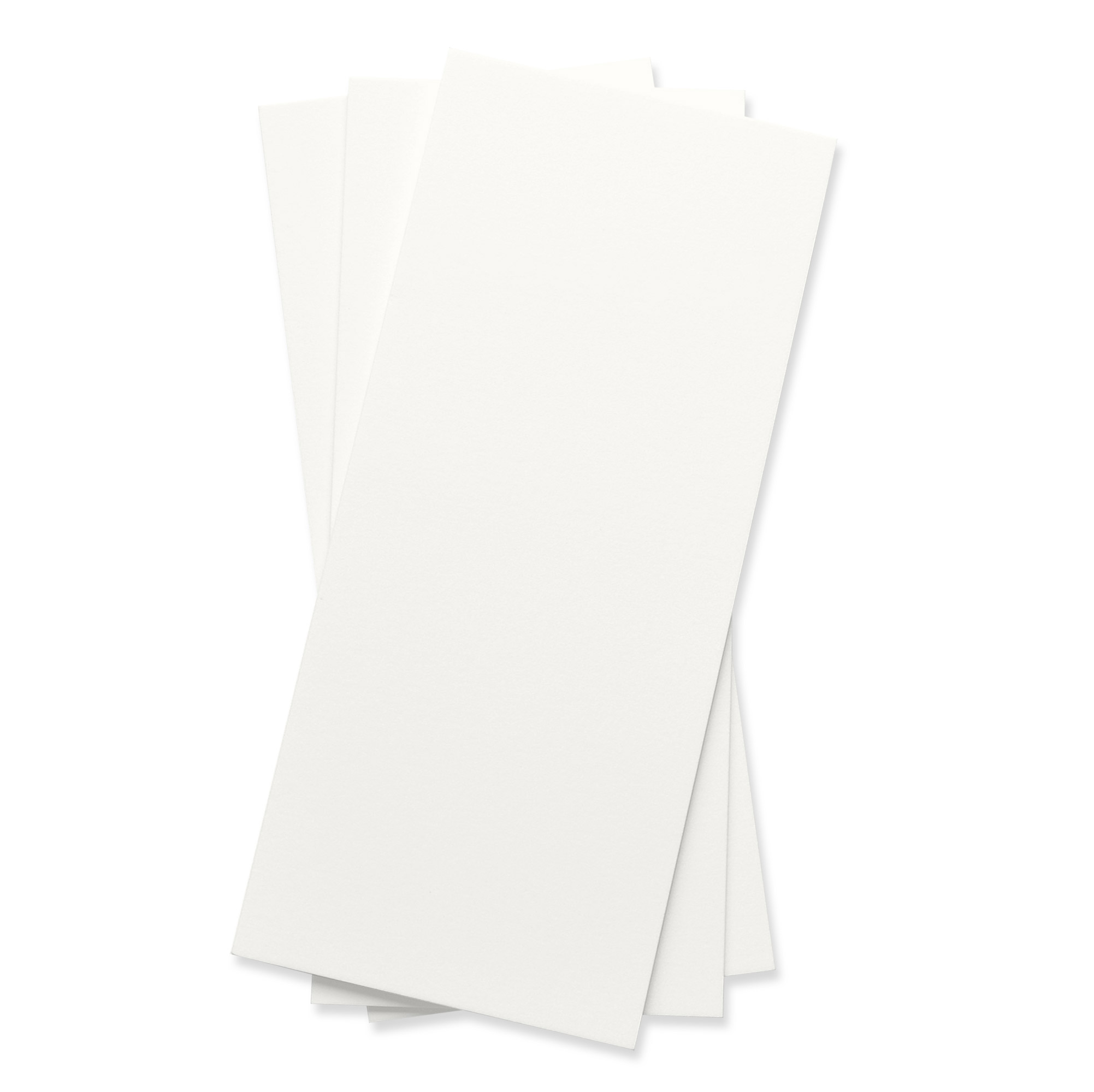 Wedding White Flat Card - 4 x 9 1/4 Gmund Cotton 111C