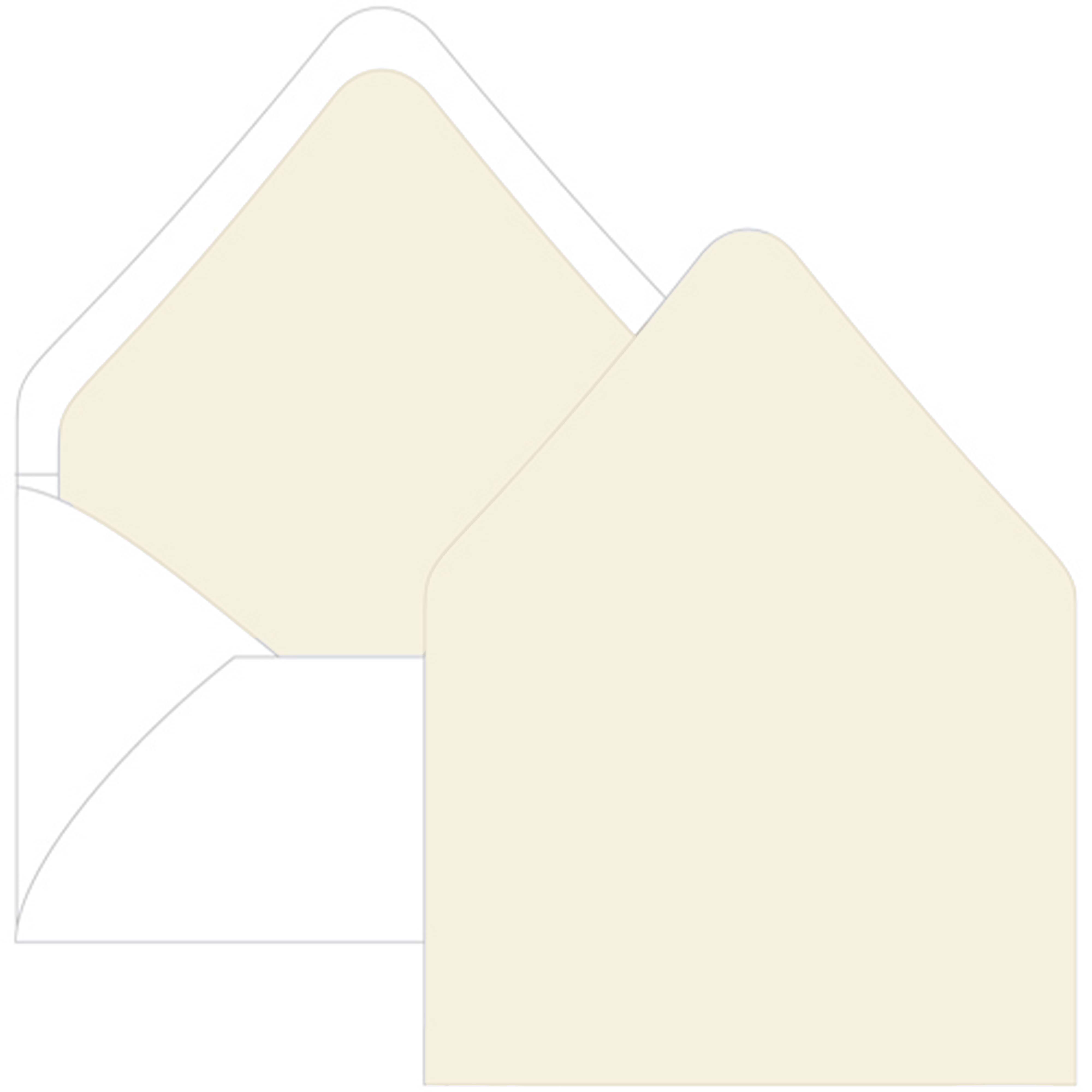 Ecru Euro Flap Envelope Liner - A7 LCI Smooth