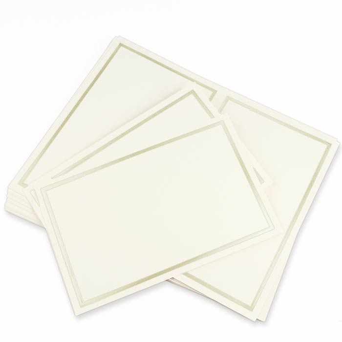 LCI Ecru Pearl 2up Printable Card - A9 (5 1/2 x 8 1/2) Foil Border, 65lb Cover