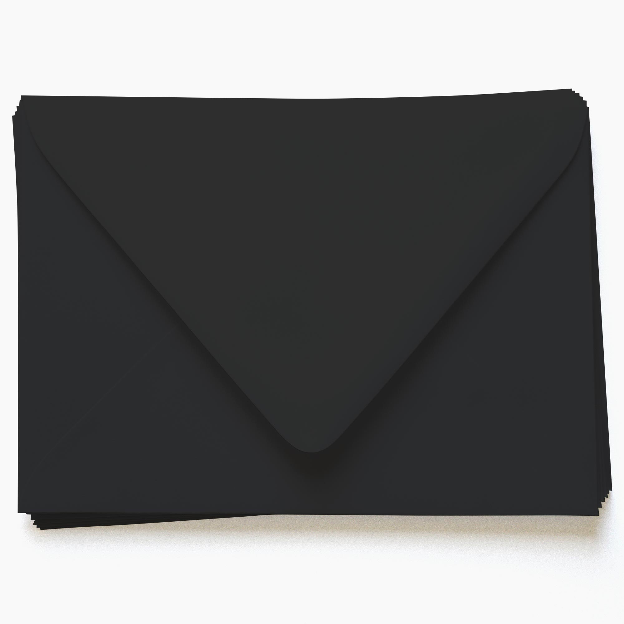 Licorice Black Envelopes - A2 Gmund Colors Matt 4 3/8 x 5 3/4 Euro Flap 81T