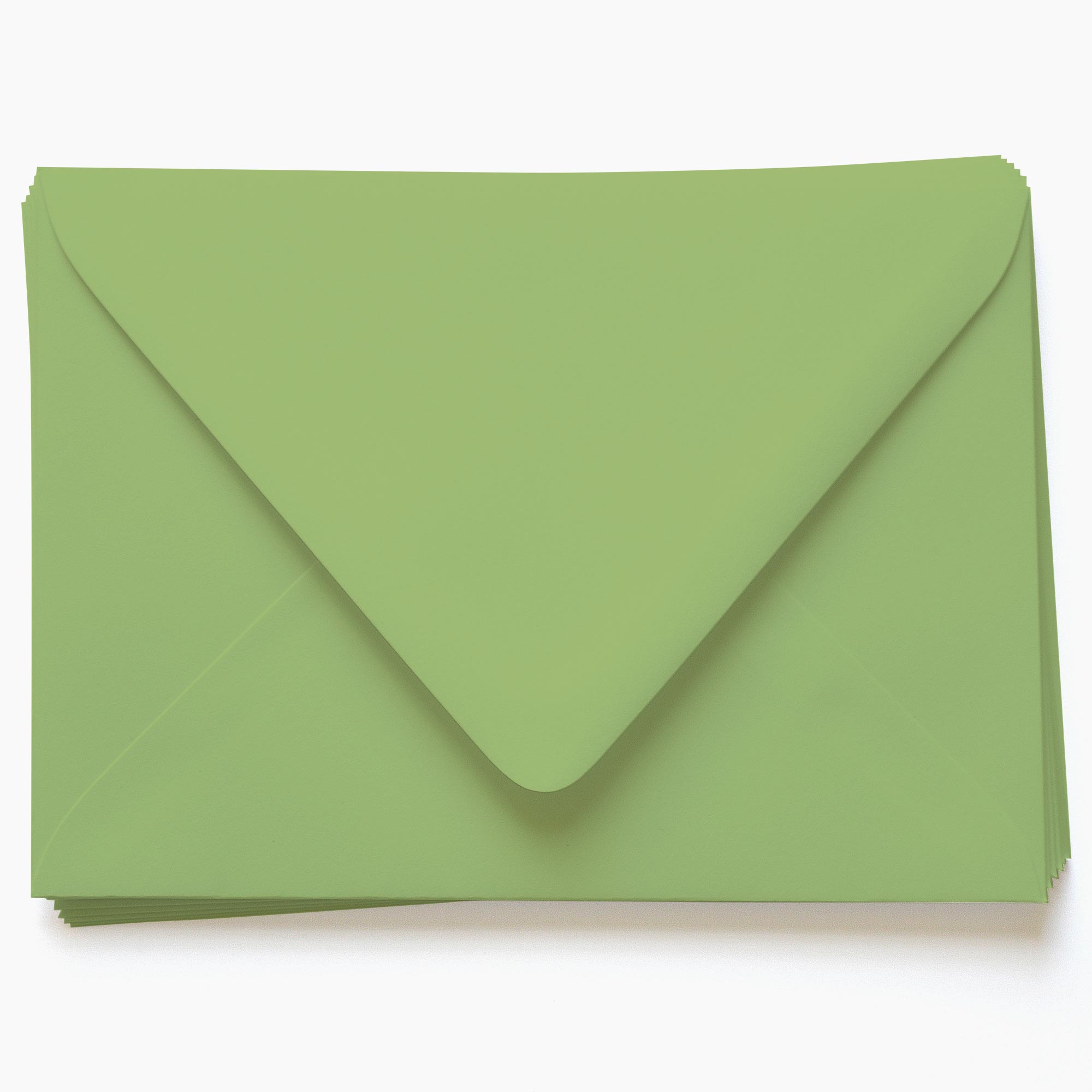 Olive Green Envelopes - A2 Gmund Colors Matt 4 3/8 x 5 3/4 Euro Flap 68T
