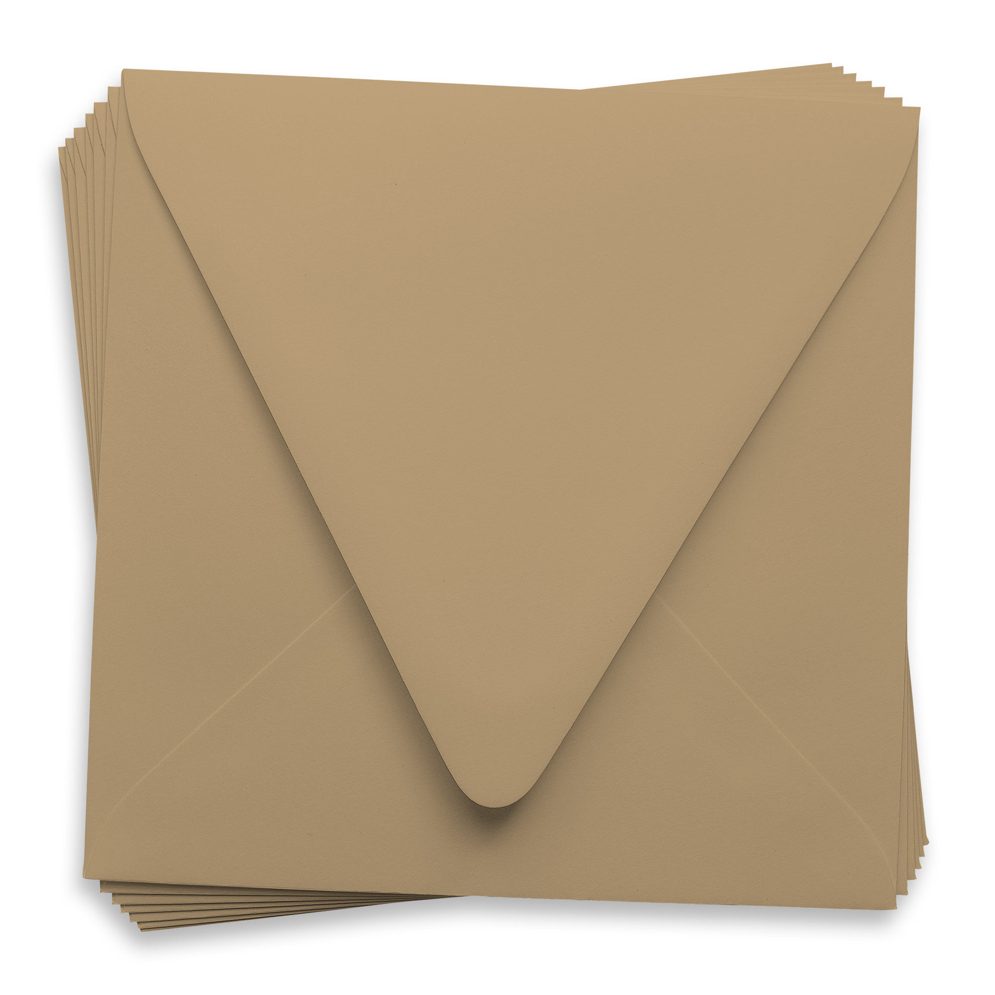 Beach Sand Brown Square Envelopes - 6 1/2 x 6 1/2 Gmund Colors Matt Euro Flap 68T