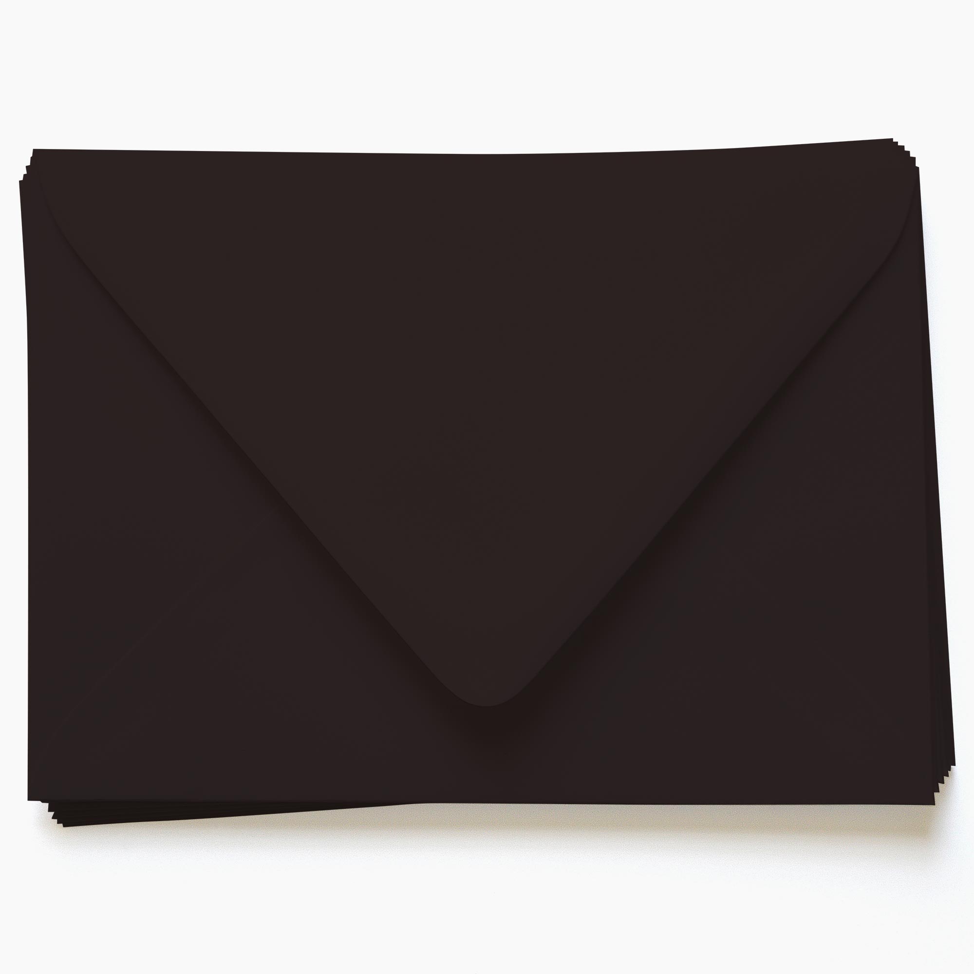 Ebony Black Envelopes - A7 Gmund Colors Matt 5 1/4 x 7 1/4 Euro Flap 68T