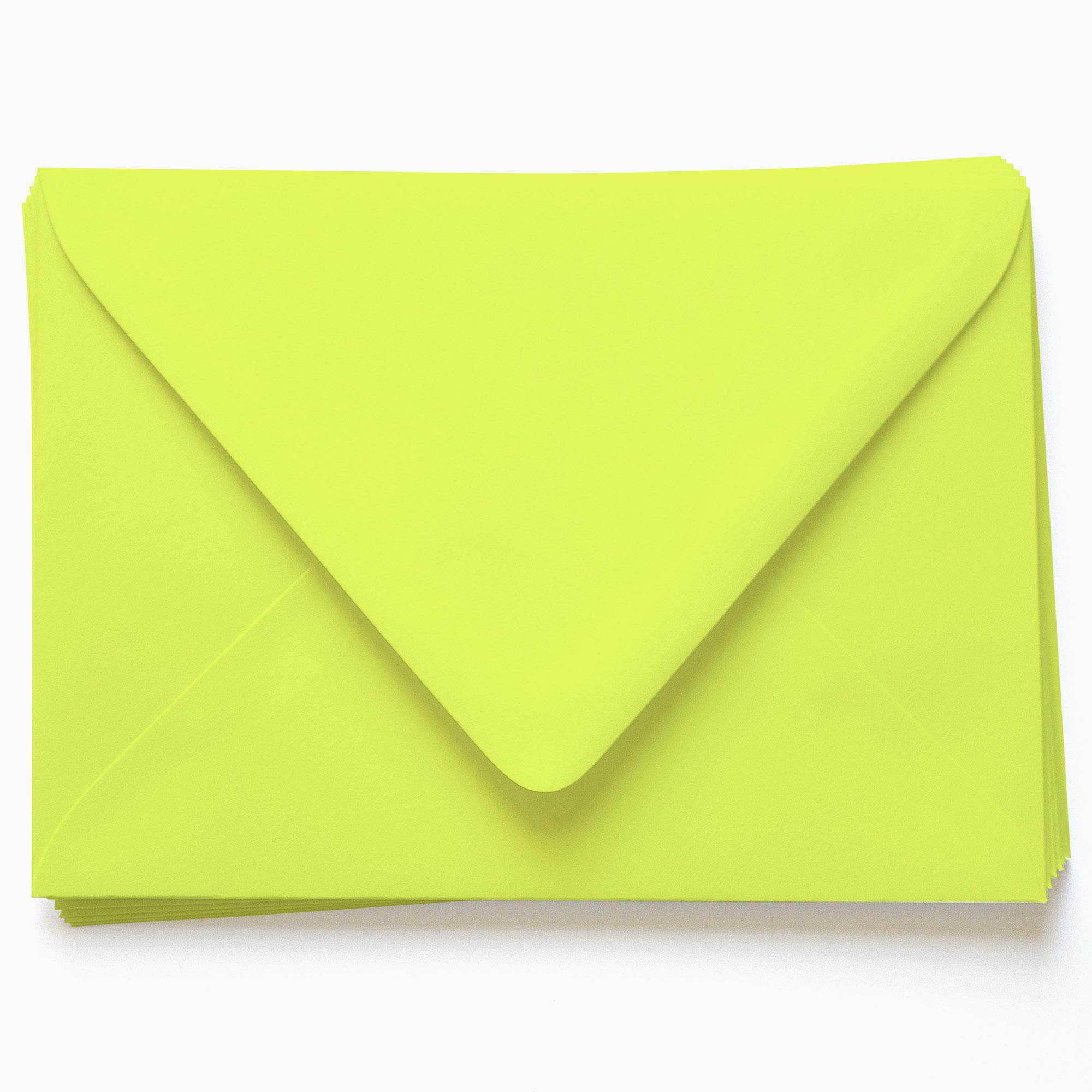 Key Lime Green Envelopes - A7 Gmund Colors Matt 5 1/4 x 7 1/4 Euro Flap 81T