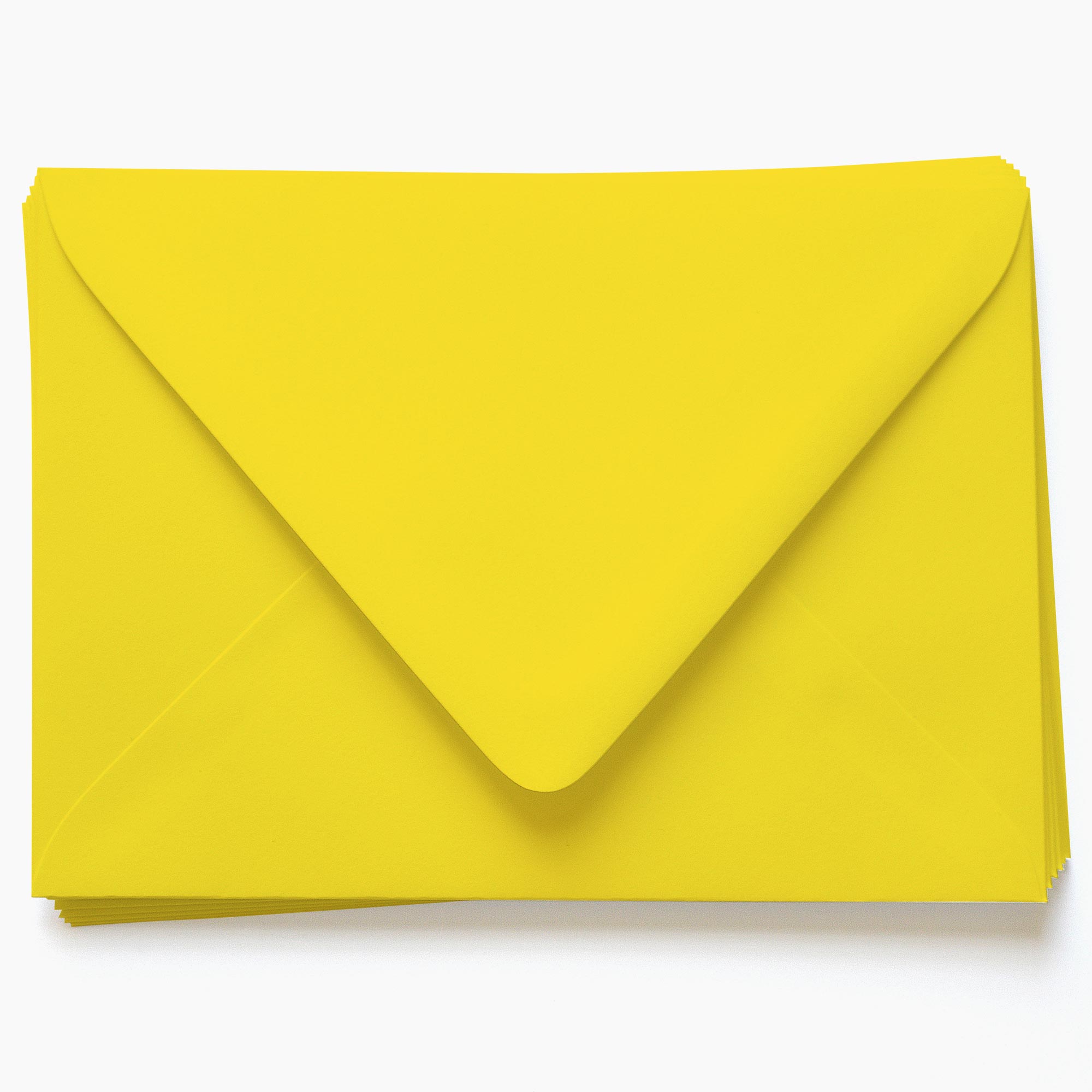 Canary Yellow Envelopes - A9 Gmund Colors Matt 5 3/4 x 8 3/4 Euro Flap 68T