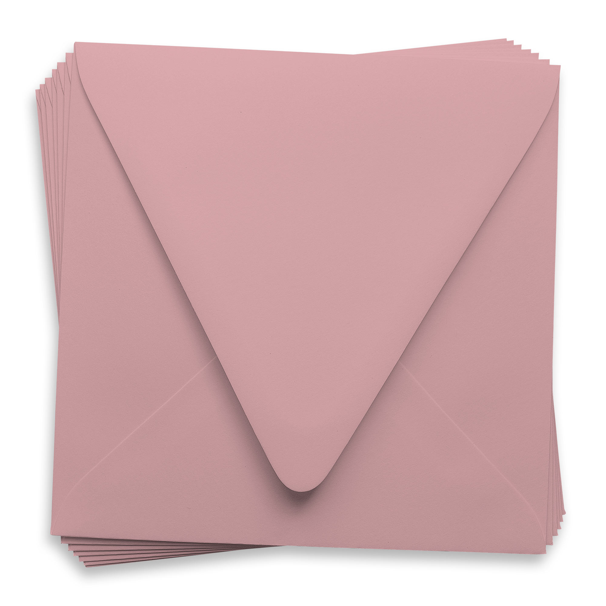 Dusty Rose Envelopes - LCI Hue Matte 6 1/2 x 6 1/2 Euro Flap 80T