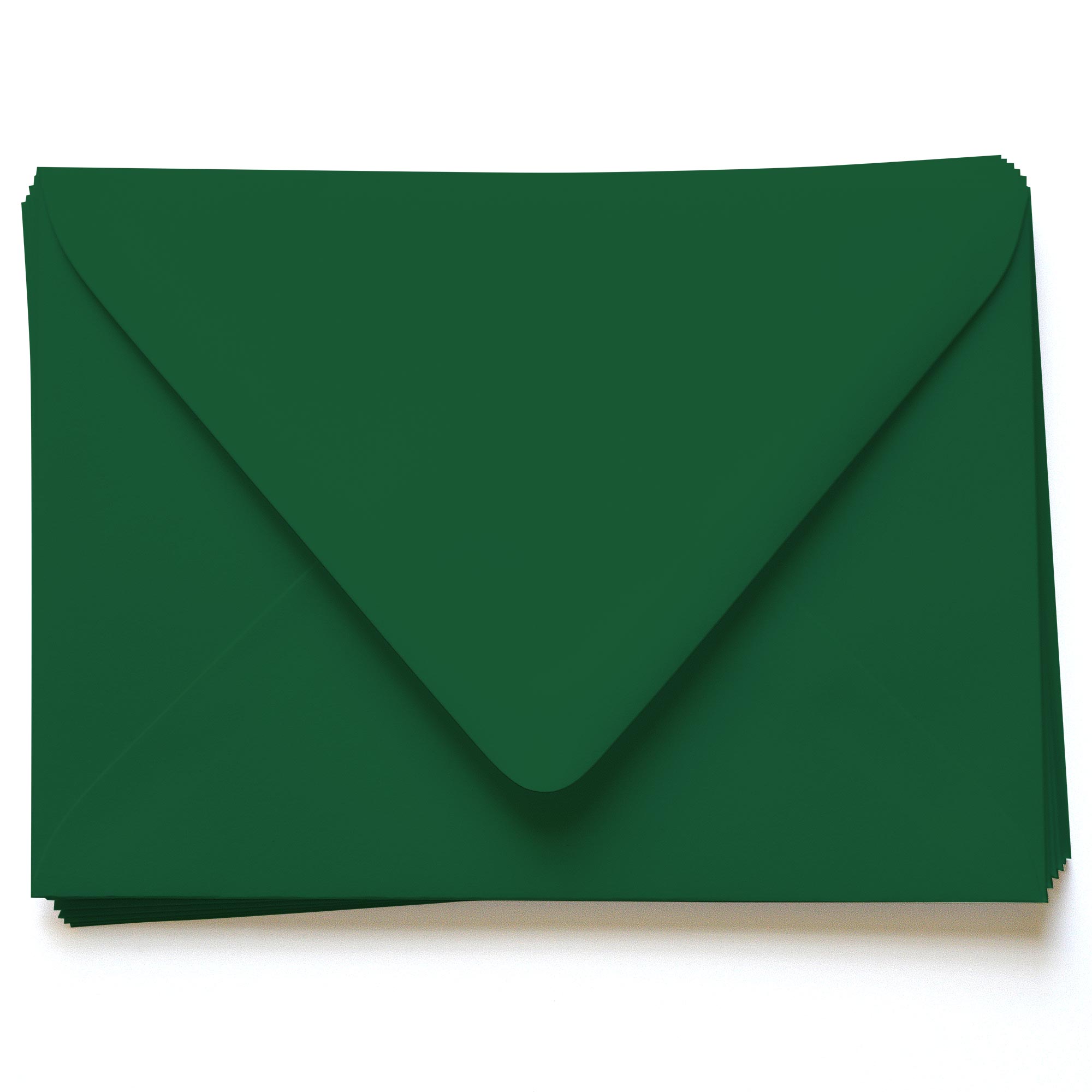 Emerald Green Envelopes A7 LCI Hue Matte 5 1/4 x 7 1/4 Euro Flap 81T