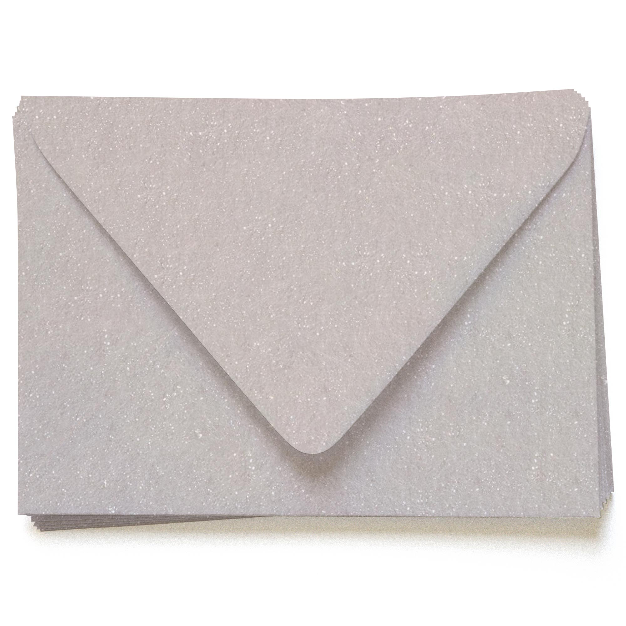 Dull Glance Envelopes - A7 Gmund Moonlight Metallic Felt 5 1/4 x 7 1/4 Euro Flap 84T