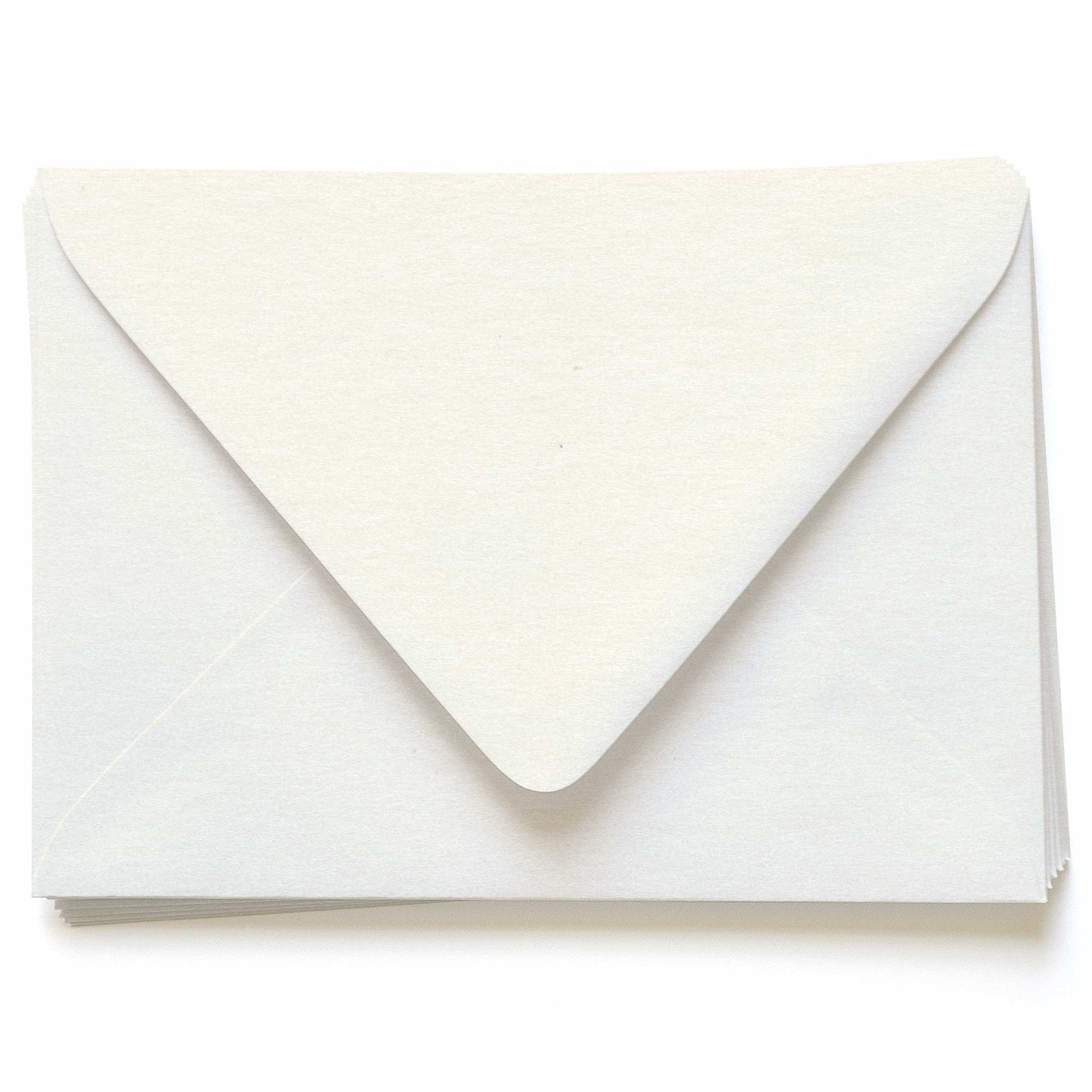 Quartz Pearl White Envelopes - A1 Stardream Metallic 3 5/8 x 5 1/8 Euro Flap 81T