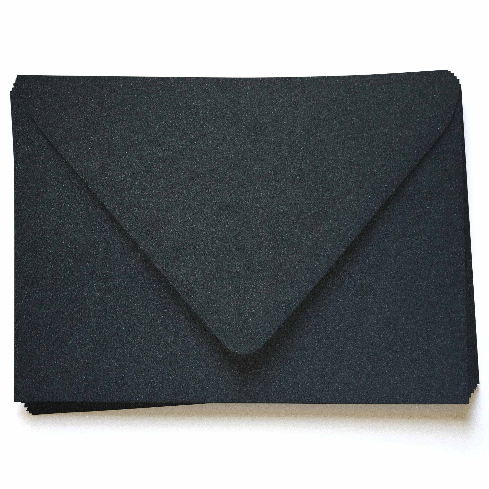 Onyx Black Envelopes - A7 Stardream Metallic 5 1/4 x 7 1/4 Euro Flap 81T