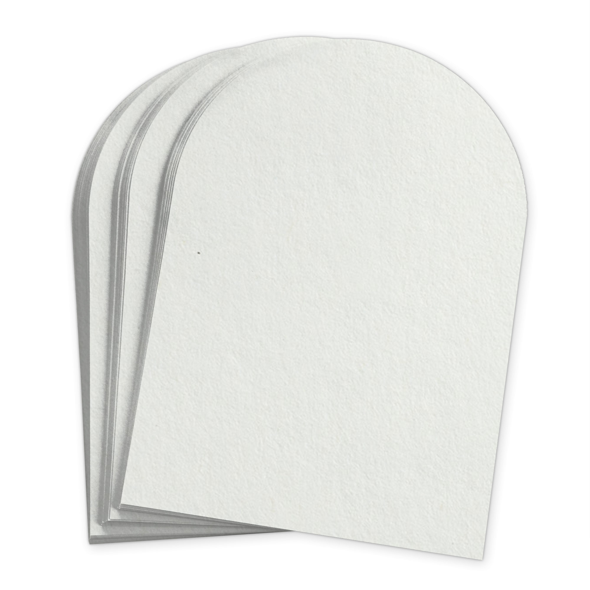 Cycle White Arch Shaped Invitation Card - A7 5 x 7 - Bio Cycle 111C