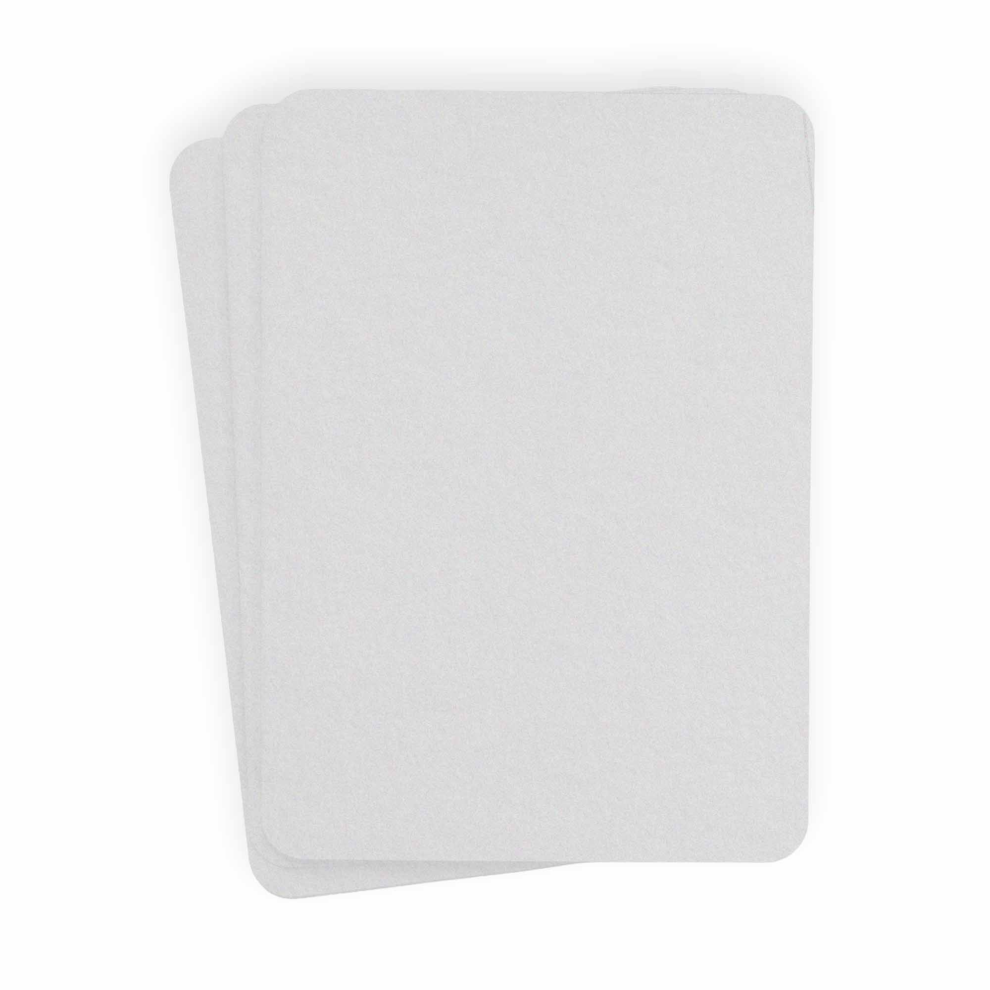 Rag White Rounded Edge Invitation Card - A7 5 x 7 - Bio Cycle 111C
