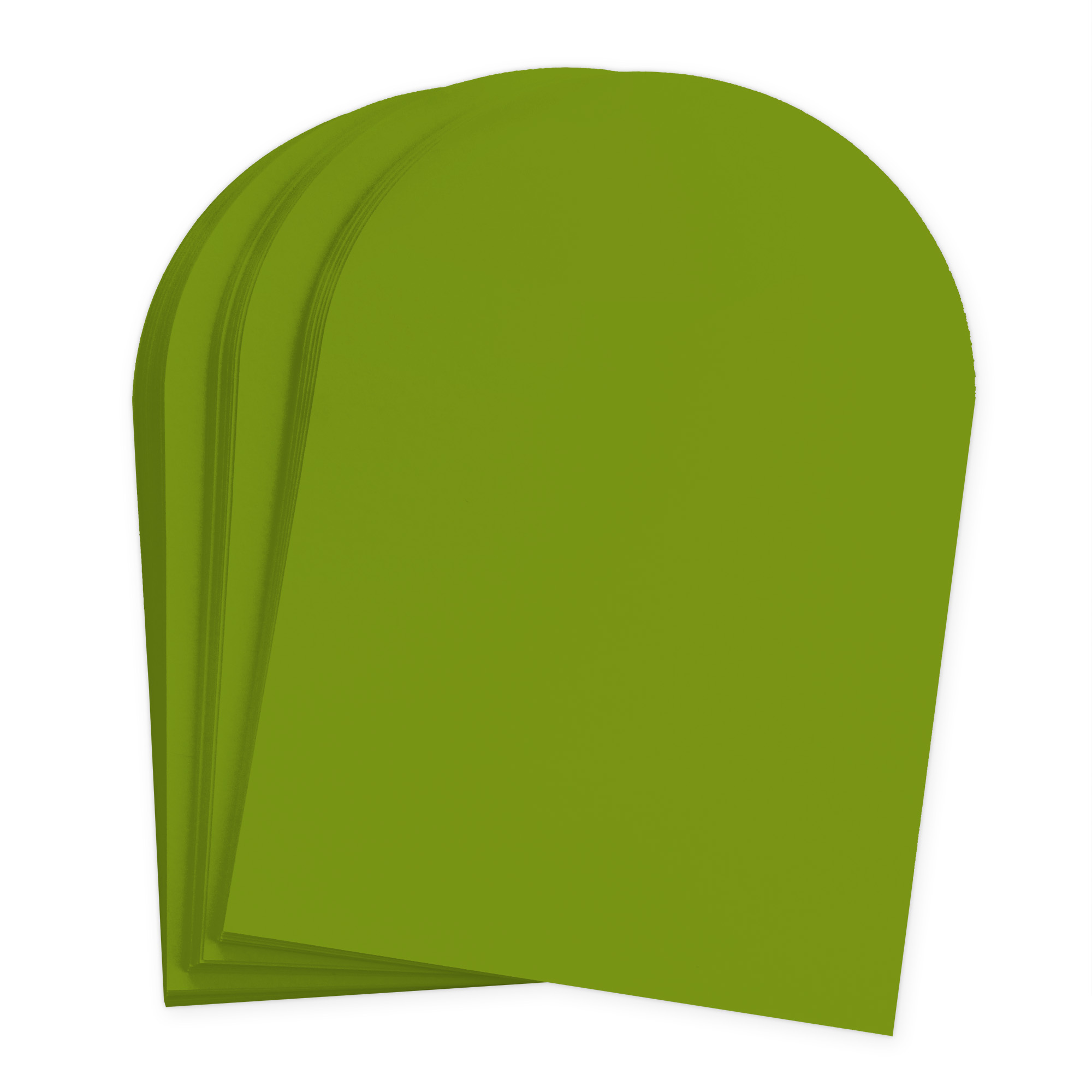 Grass Green Arch Shaped Card - A2 Gmund Colors Matt 4 1/4 x 5 1/2 111C