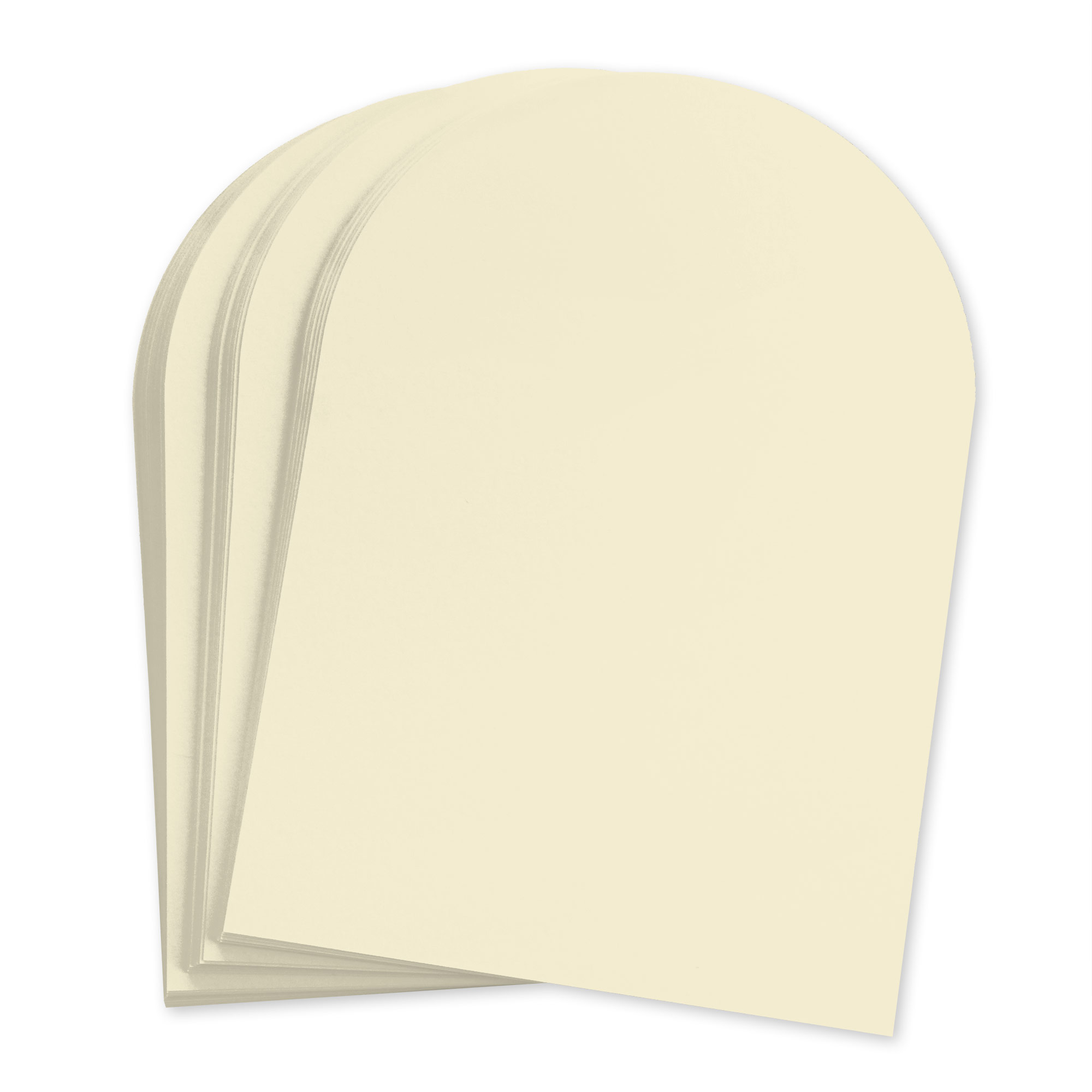 Wedding Cream Arch Shaped Card - A2 Gmund Colors Matt 4 1/4 x 5 1/2 111C