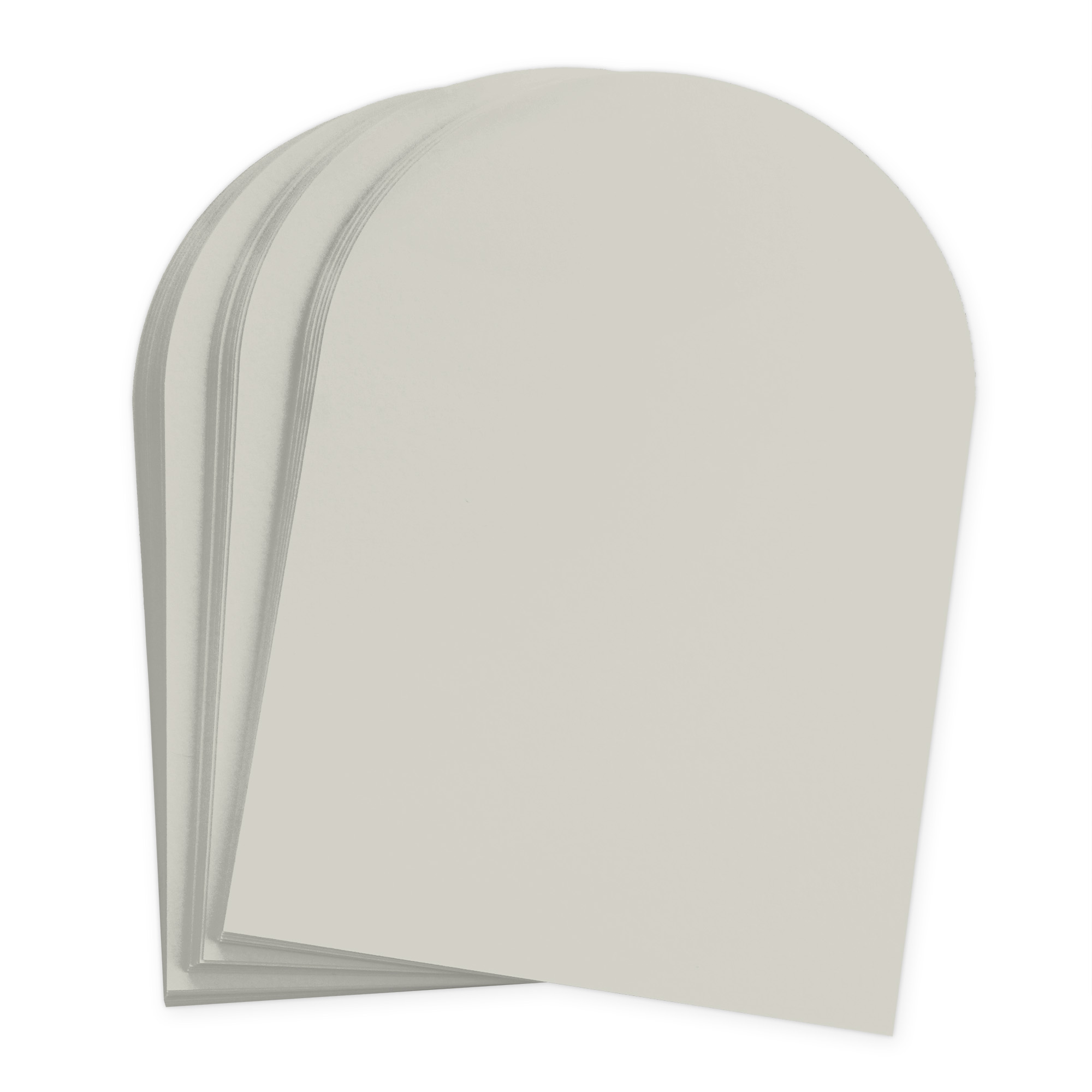 Neutral Gray Arch Shaped Card - A2 Gmund Colors Matt 4 1/4 x 5 1/2 111C