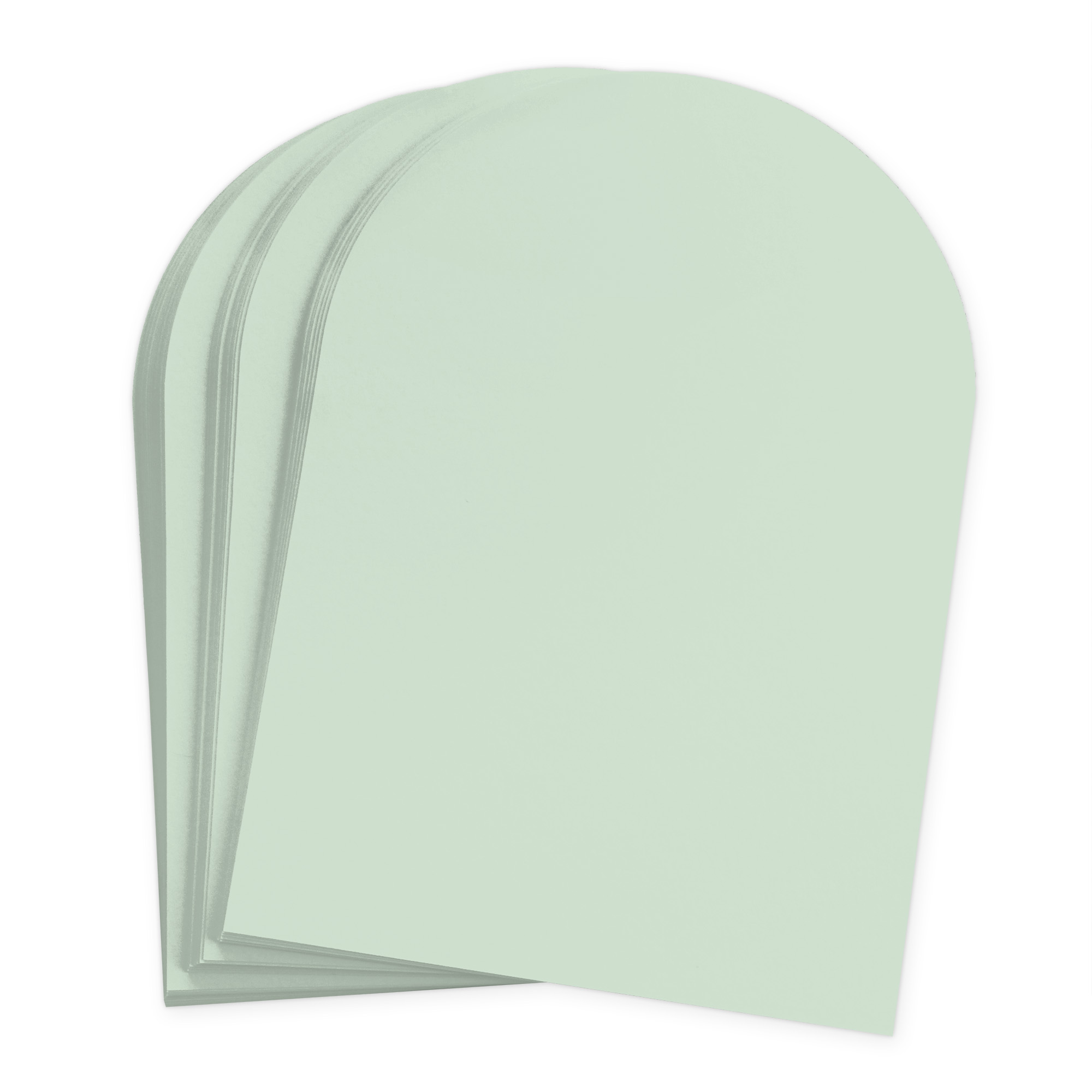 Pale Teal Arch Shaped Card - A2 Gmund Colors Matt 4 1/4 x 5 1/2 111C