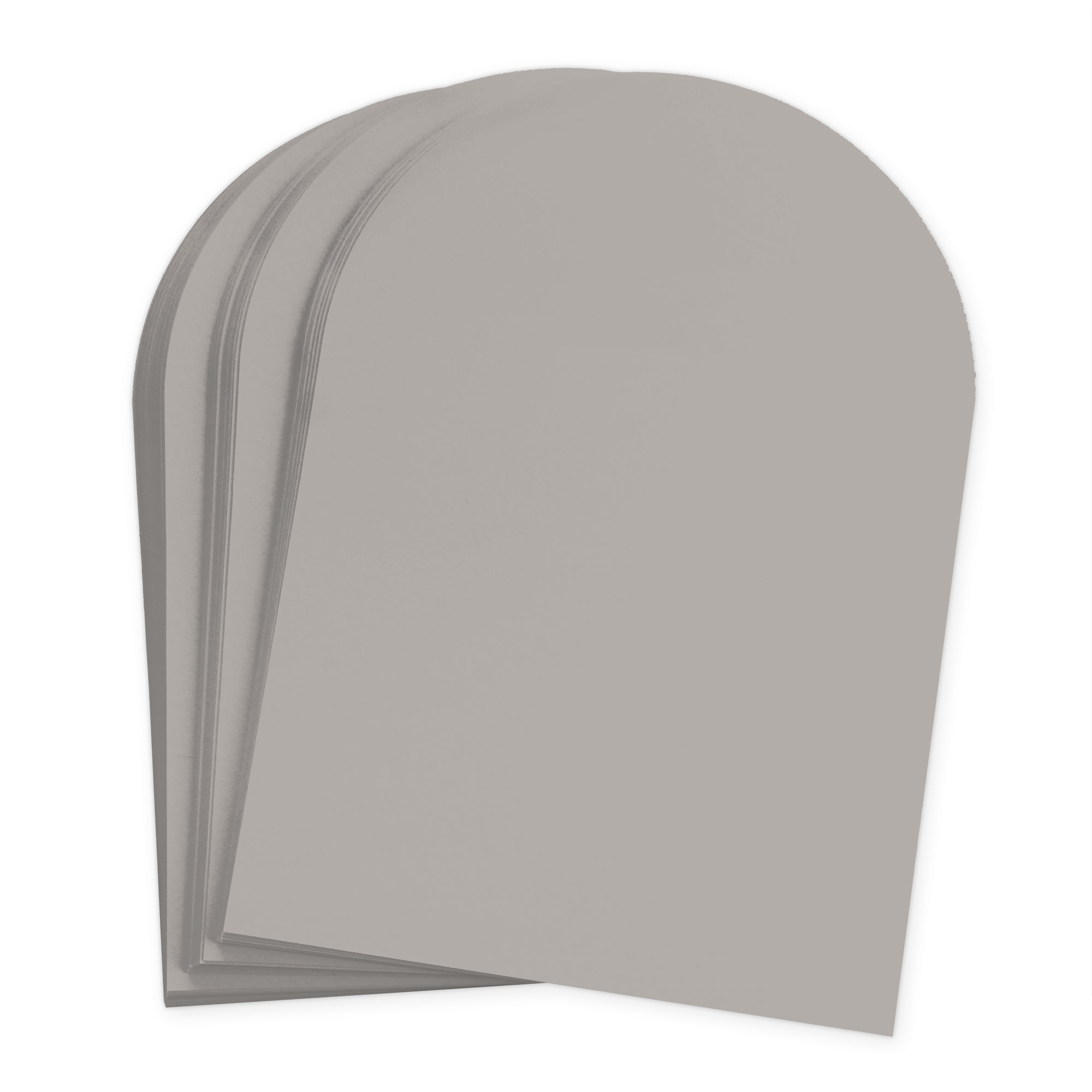 Stone Grey Arch Shaped Card - A2 Gmund Colors Matt 4 1/4 x 5 1/2 111C