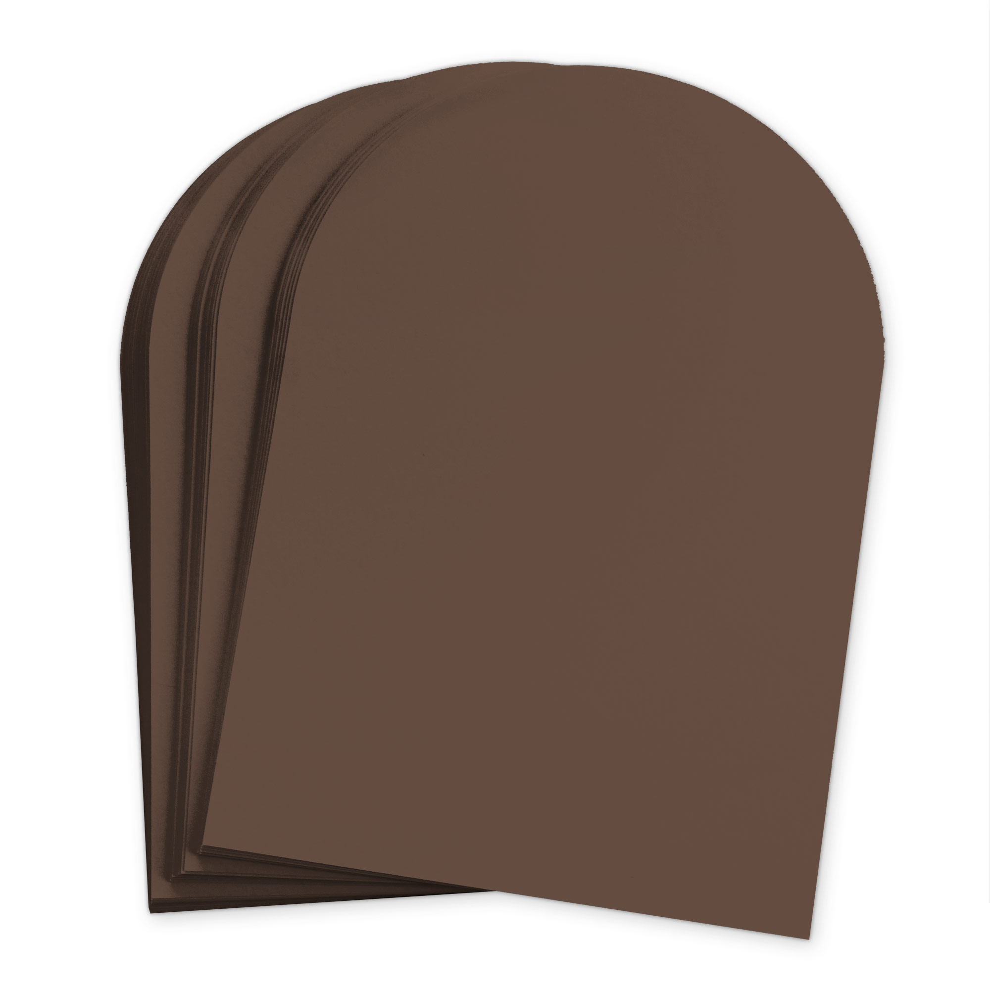 Chocolate Brown Arch Shaped Card - A7 Gmund Colors Matt 5 x 7 111C
