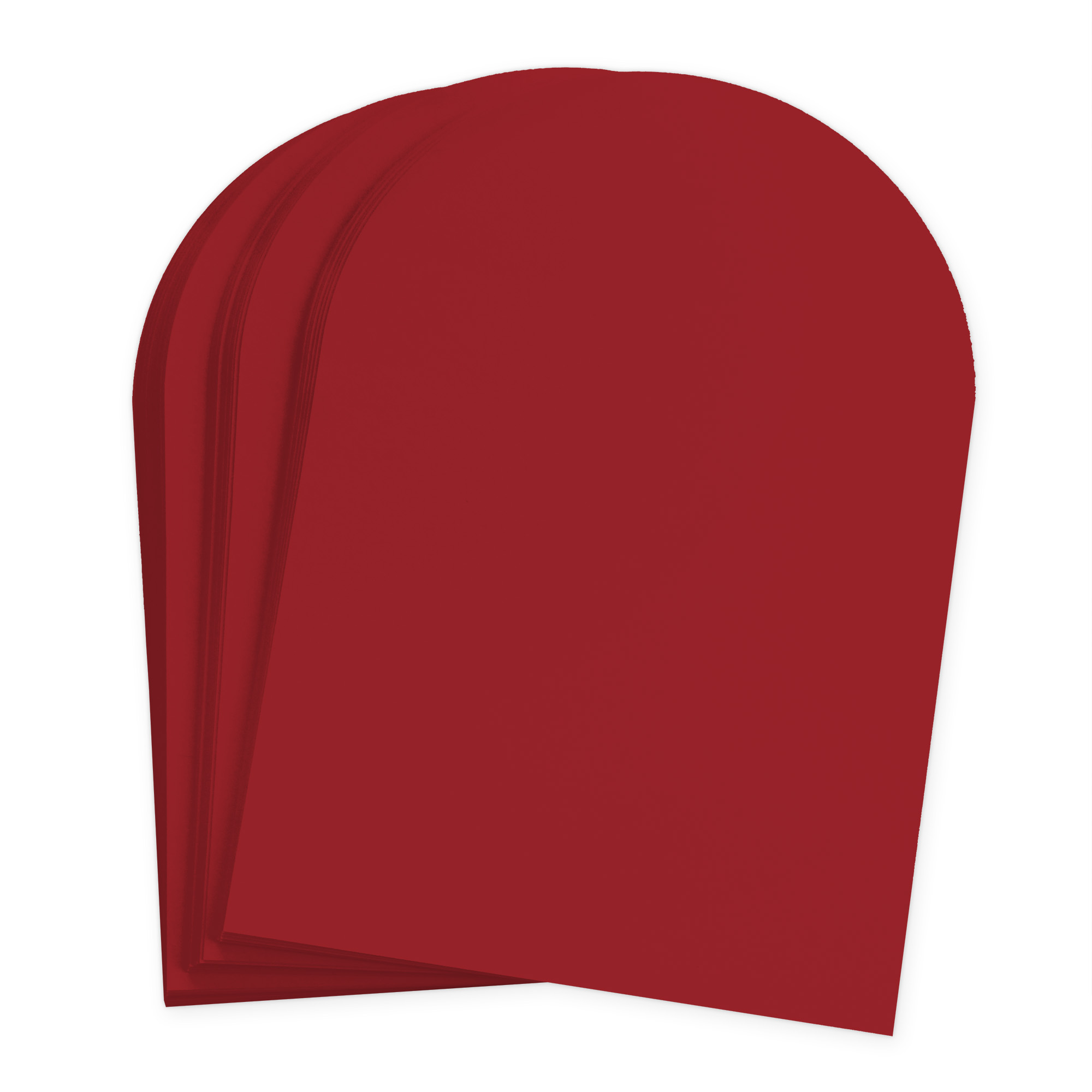 Deep Red Arch Shaped Card - A7 Gmund Colors Matt 5 x 7 111C
