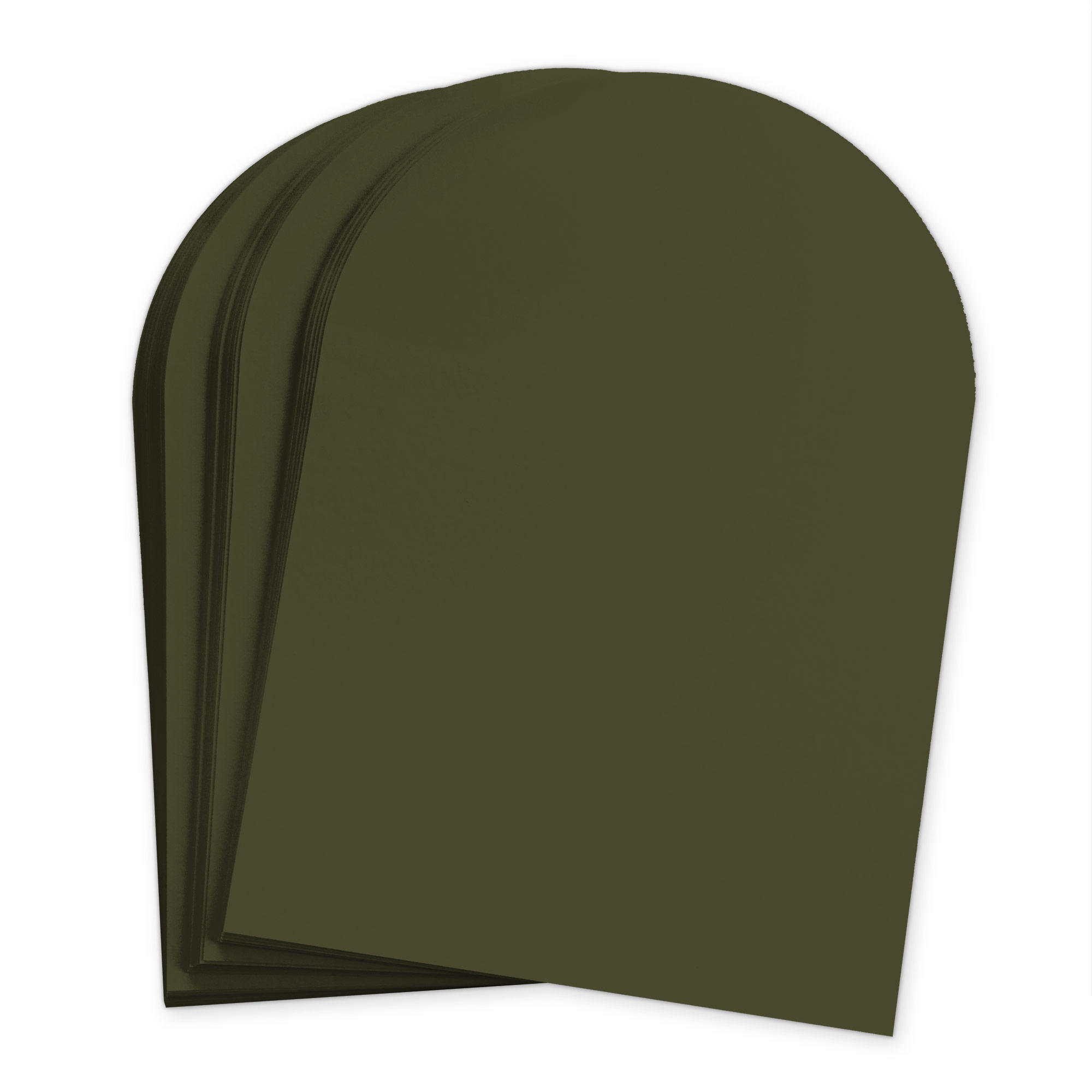 Forest Green Arch Shaped Card - A7 Gmund Colors Matt 5 x 7 111C
