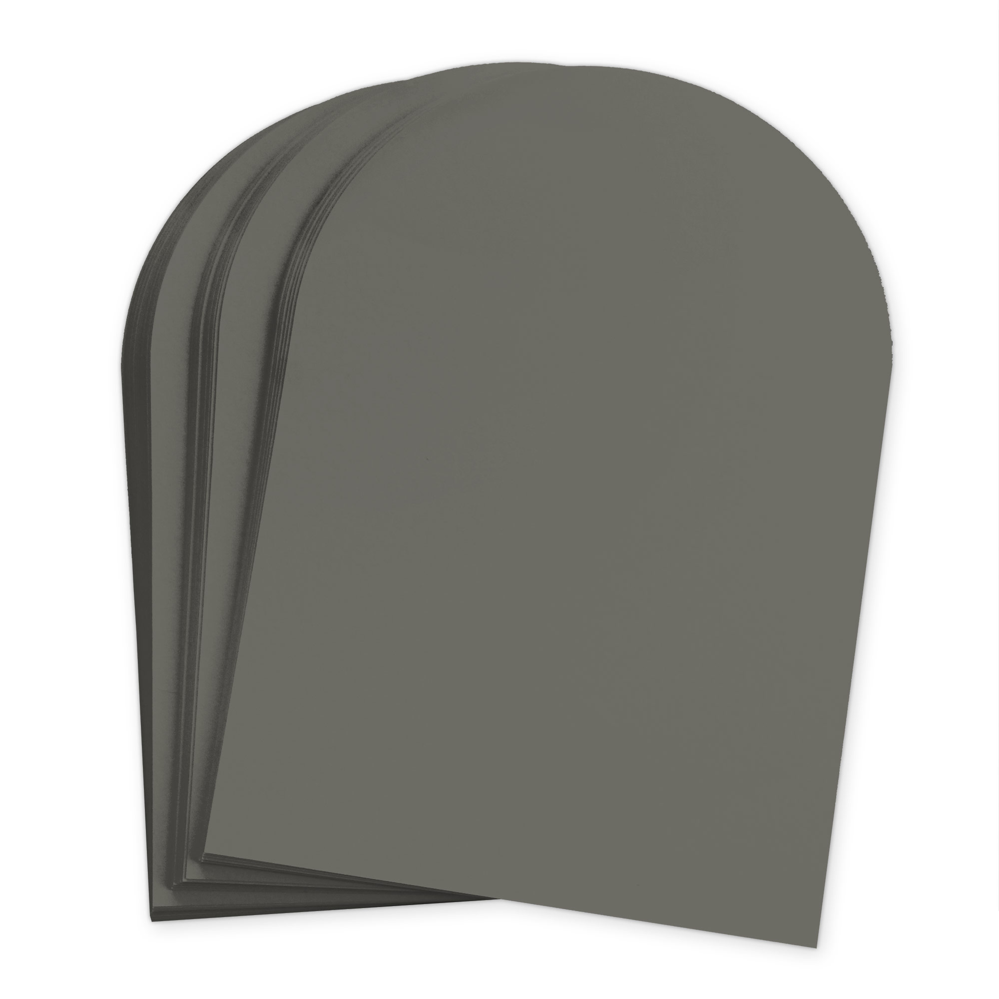 Slate Gray Arch Shaped Card - A7 Gmund Colors Matt 5 x 7 111C